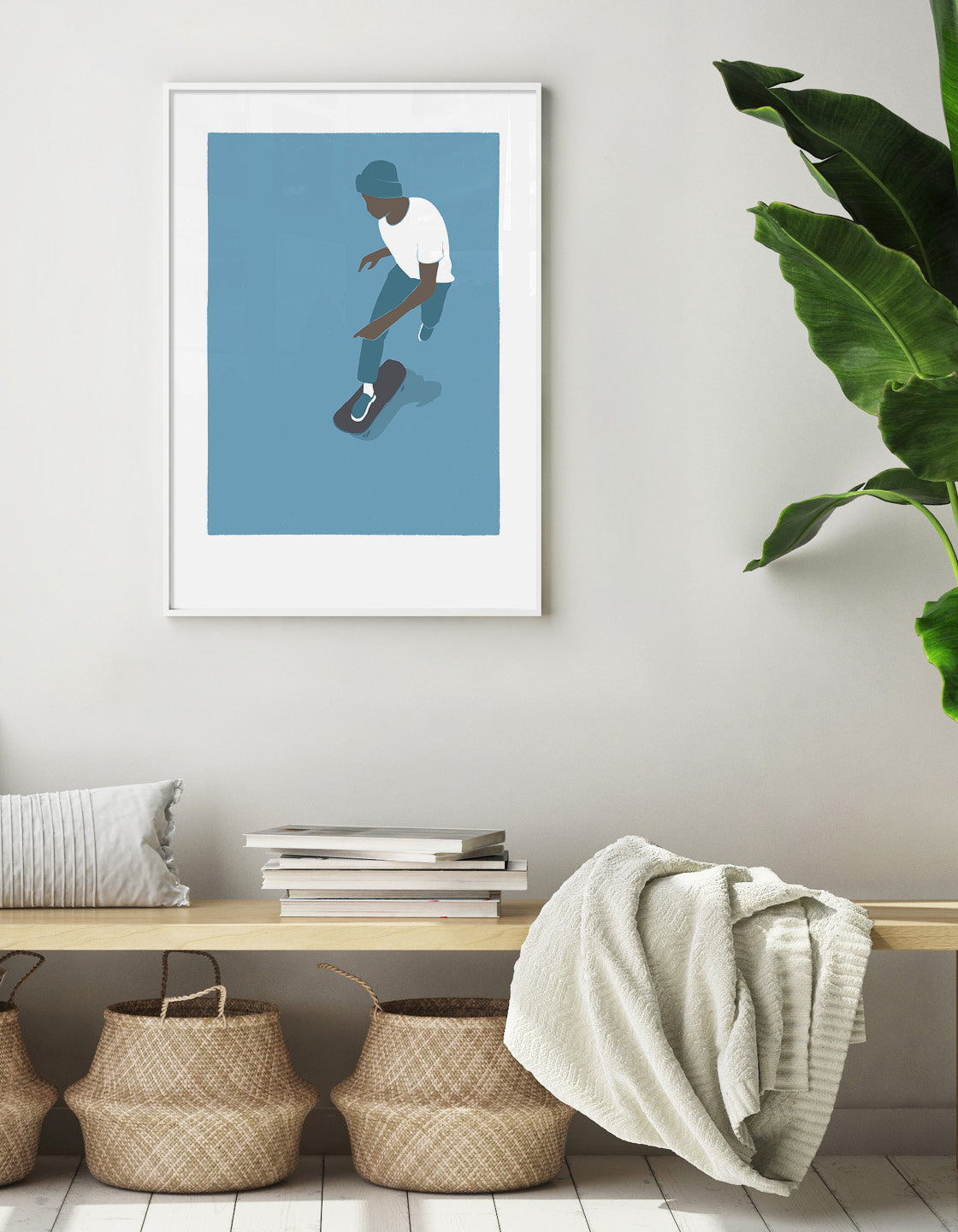 Bright and bold Skater IV skateboarding print showcasing vibrant colors and dynamic design, perfect for modern decor.