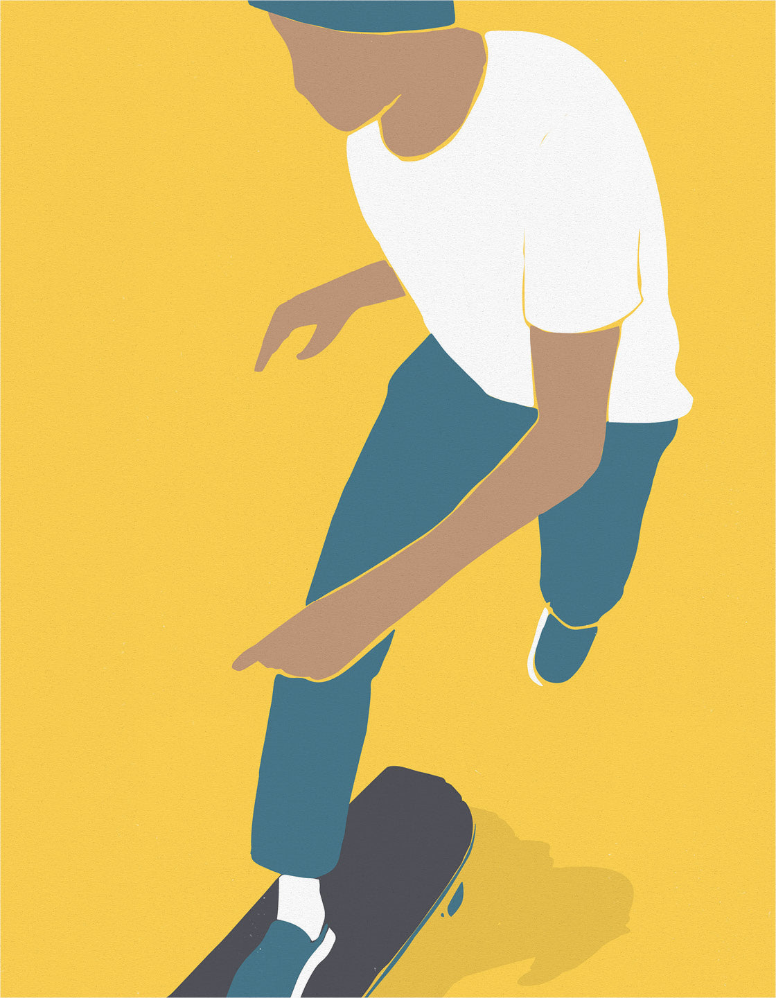 Bright and bold Skater IV skateboarding print showcasing vibrant colors and dynamic design, perfect for modern decor.