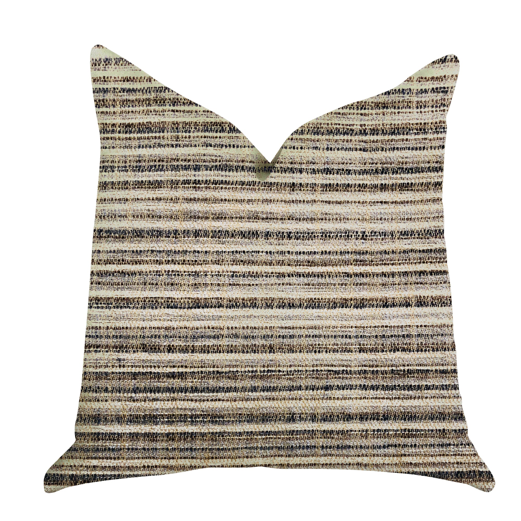 Skyway Lines Luxury Throw Pillow in brown and beige tones, showcasing a stylish design with an invisible zipper and soft fabric.