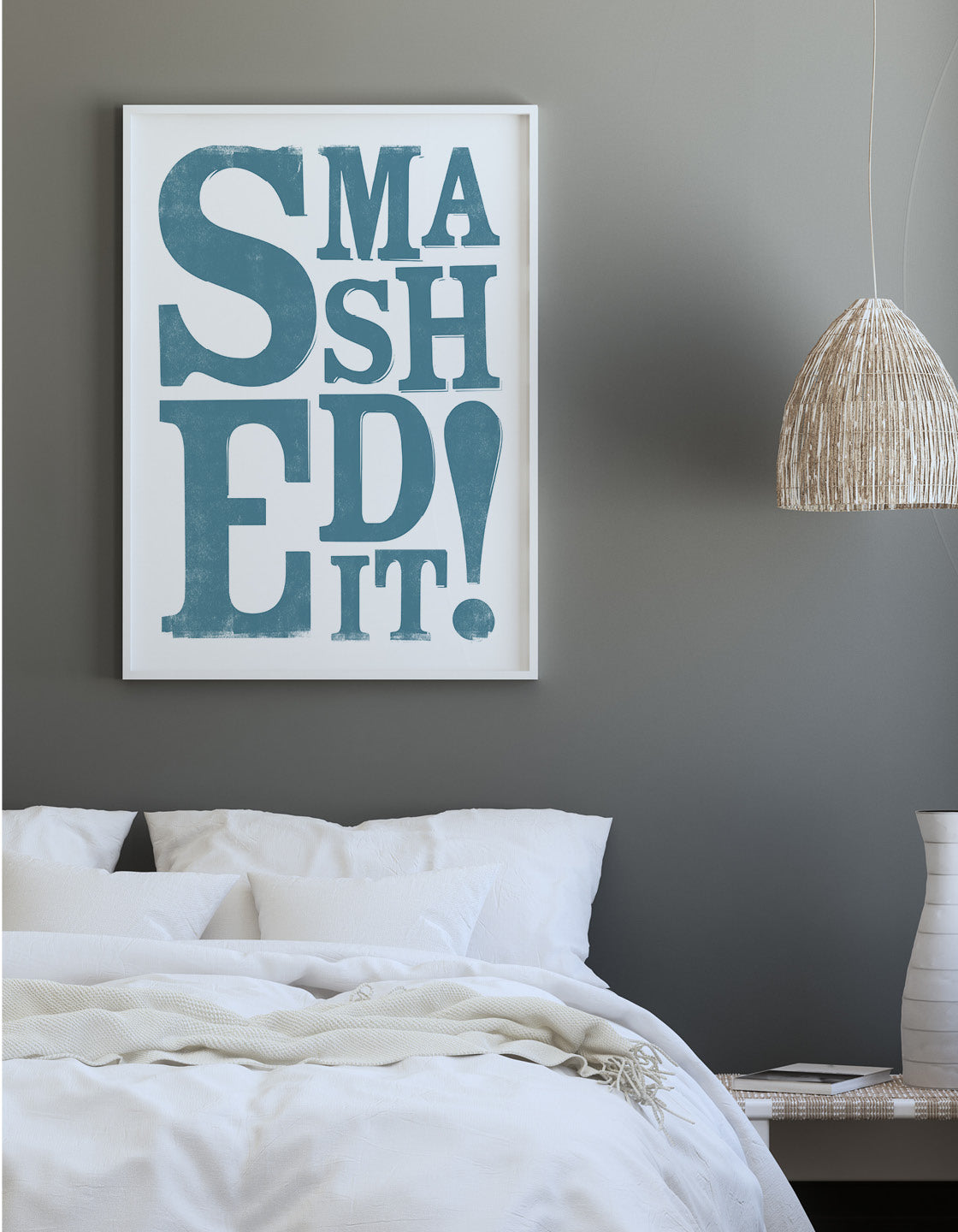 A vibrant tennis-themed wall art print featuring motivational typography, perfect for games rooms.