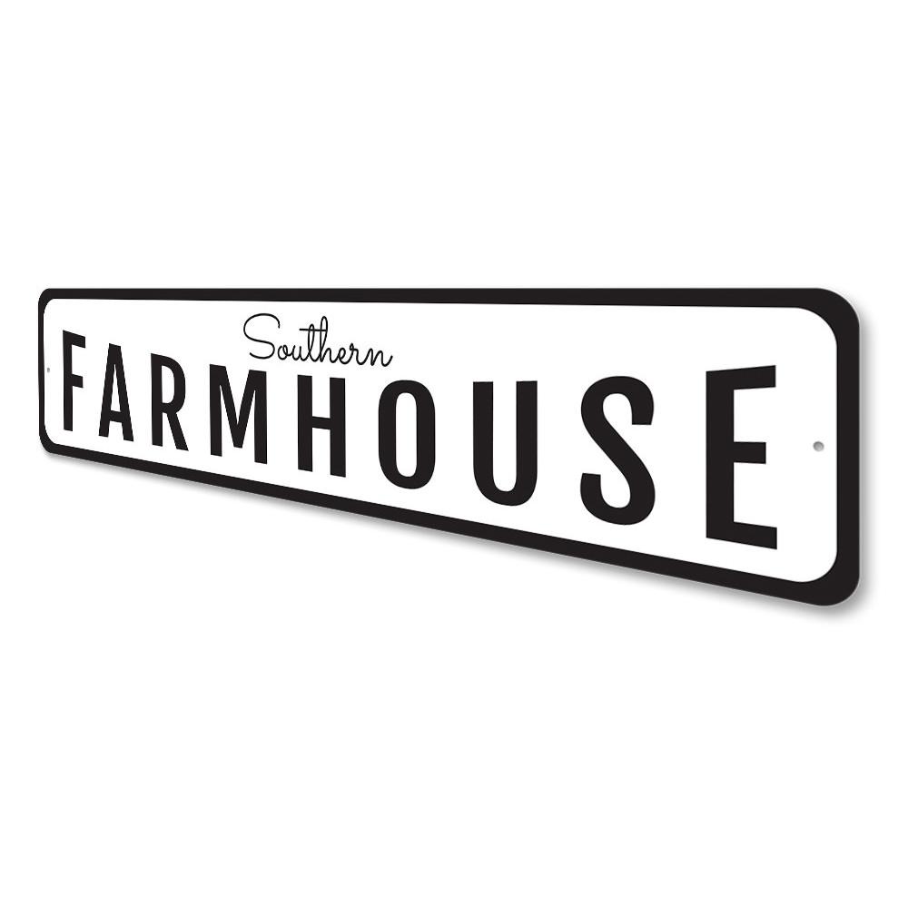 Southern Farmhouse Sign made of high-quality aluminum, featuring rustic design elements suitable for home decor.