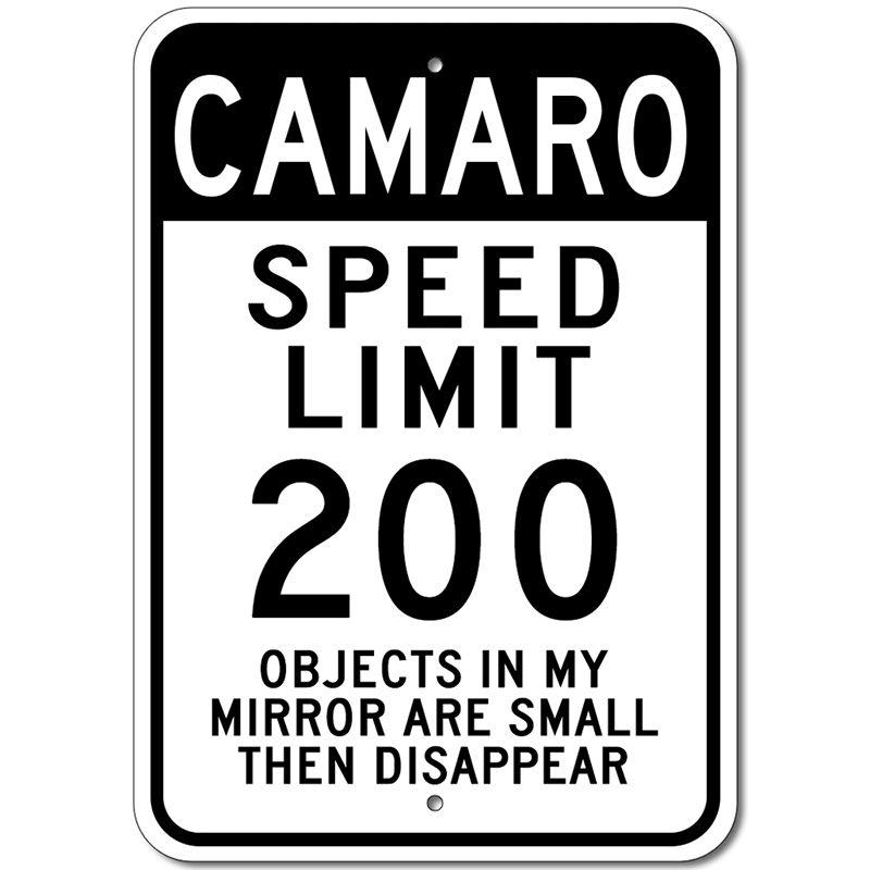 Customizable Speed Limit Sign made of durable aluminum, perfect for man caves and garages, featuring pre-drilled holes for easy mounting.