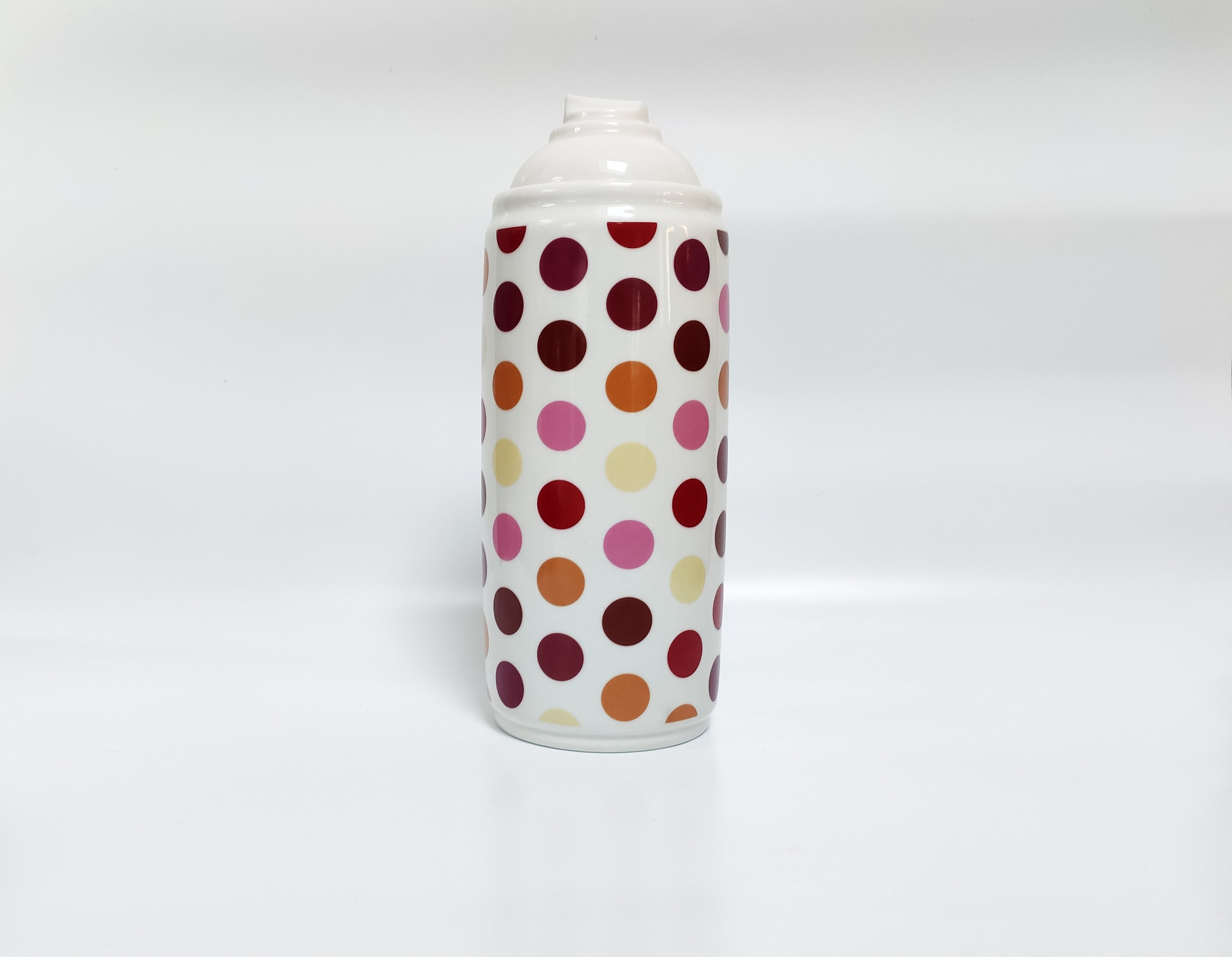 Spray Paint Polka Dot Porcelain by NooN, showcasing unique spray paint design on elegant white porcelain.