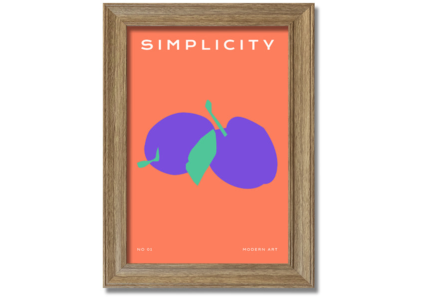 A beautifully framed print of vibrant plums, showcasing rich colors and intricate details, ready to hang on the wall.