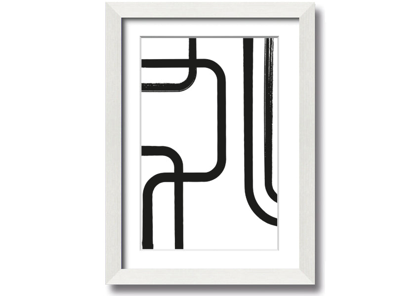 Strong Lines framed print with multiple frame colour options, handmade in the UK, ready to hang.