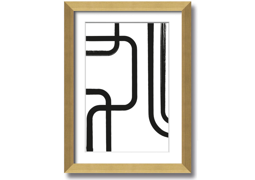 Strong Lines framed print with multiple frame colour options, handmade in the UK, ready to hang.