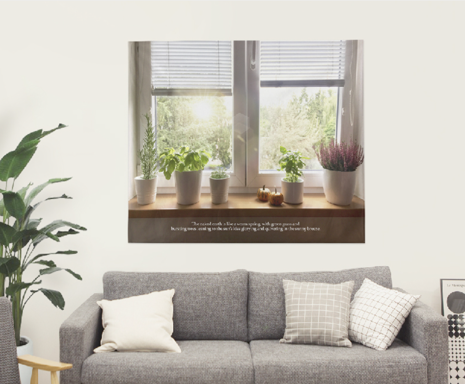 A stylish fabric poster titled Sunday Morning, measuring 150cm x 130cm, featuring a modern design suitable for home decor.