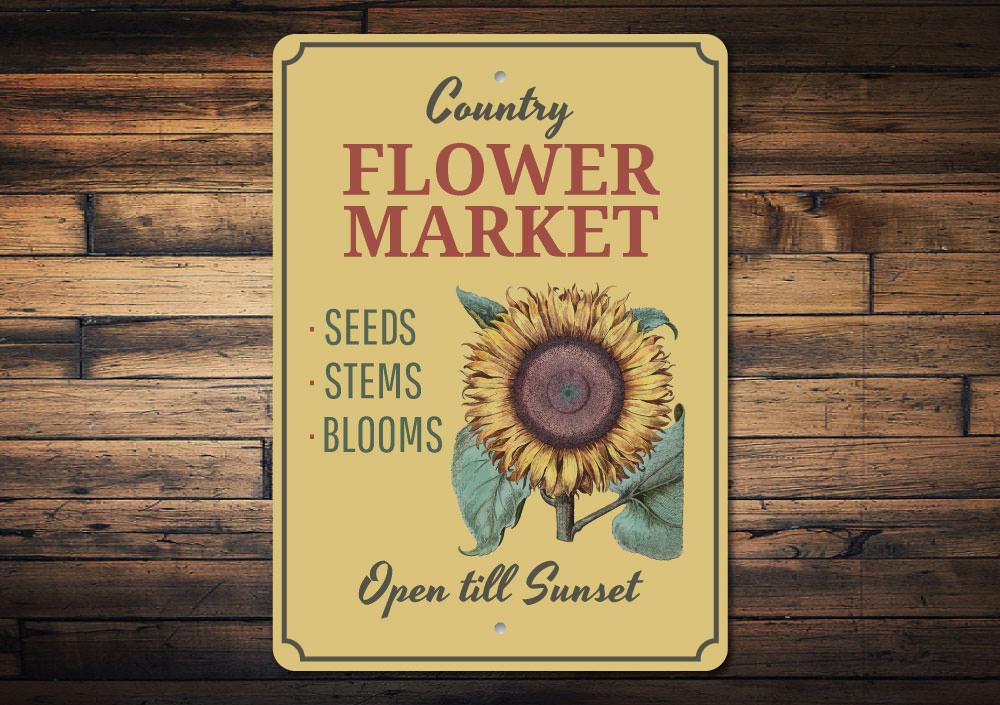 A vibrant sunflower decorative sign made of aluminum, showcasing bright colors and intricate details, perfect for home decor.