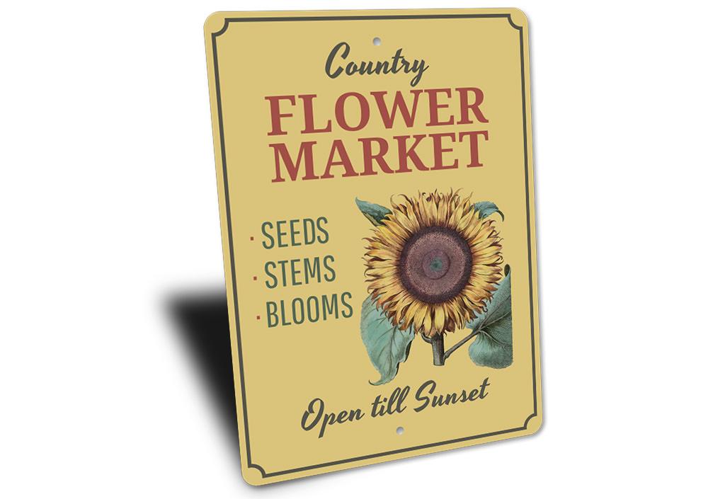 A vibrant sunflower decorative sign made of aluminum, showcasing bright colors and intricate details, perfect for home decor.