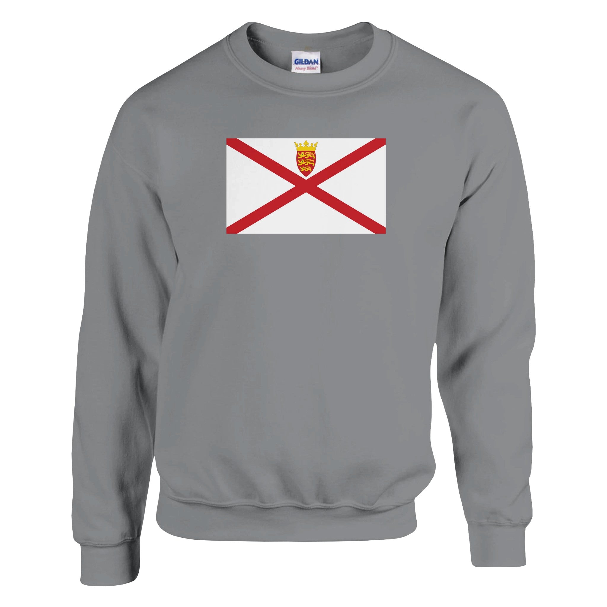 Sweat-shirt Drapeau de Jersey en coton et polyester, avec coutures renforcées et côtes élastiques, disponible en plusieurs tailles.