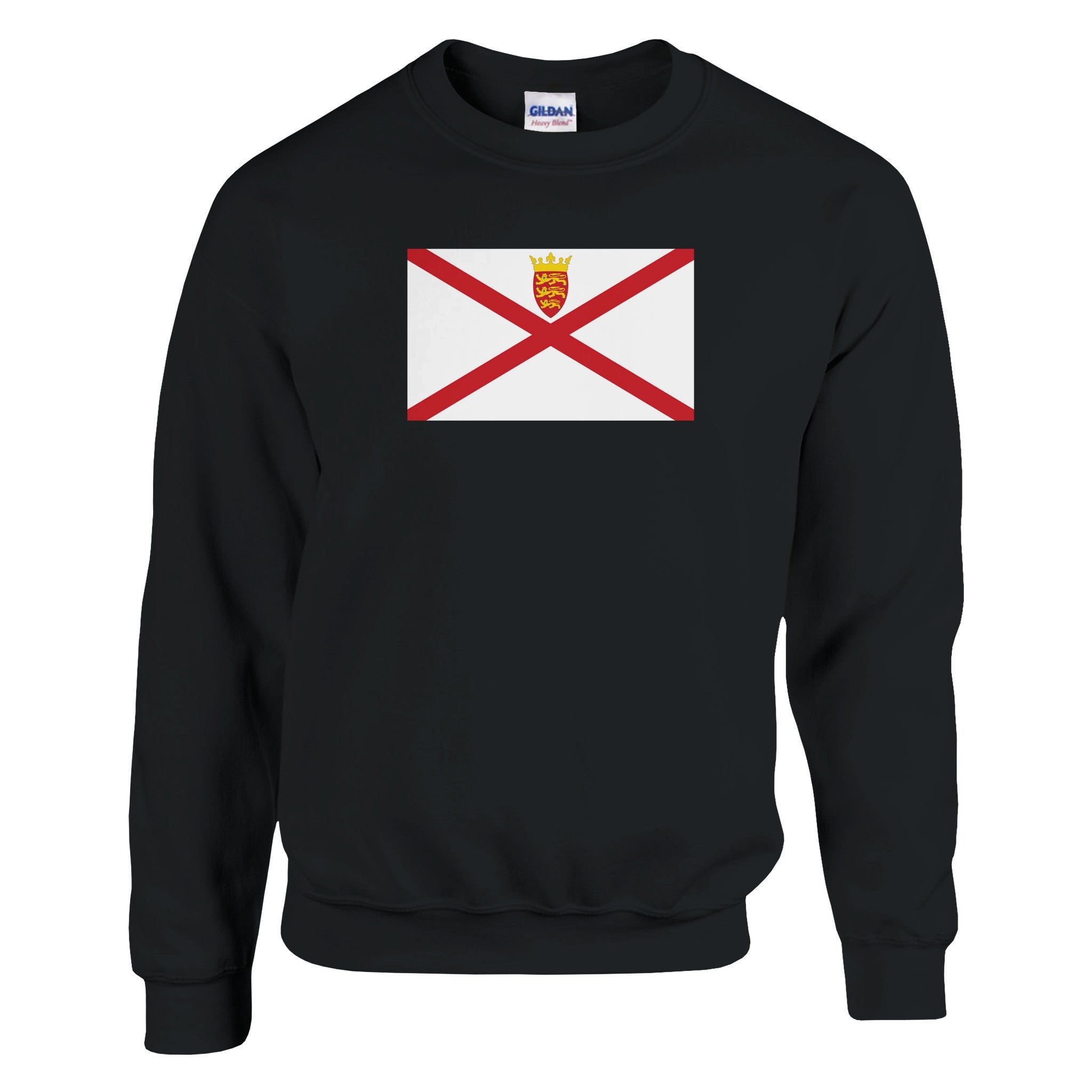 Sweat-shirt Drapeau de Jersey en coton et polyester, avec coutures renforcées et côtes élastiques, disponible en plusieurs tailles.