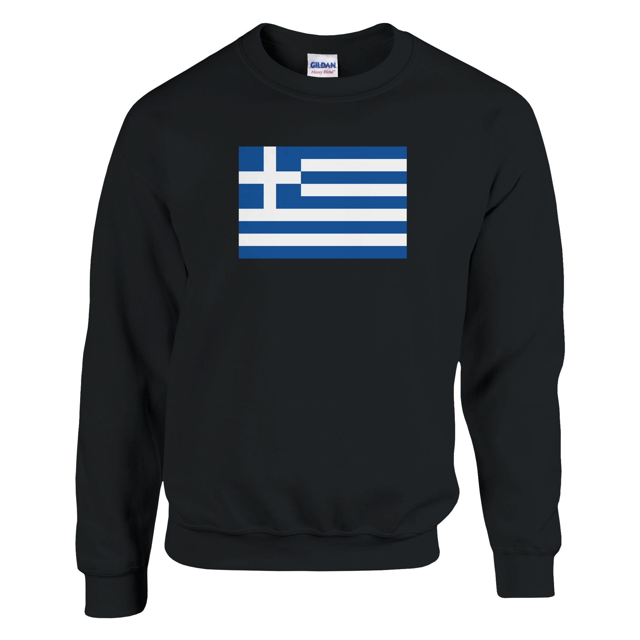 Sweat-shirt Drapeau de la Grèce en coton et polyester, avec des coutures renforcées et une coupe classique, idéal pour un style décontracté.