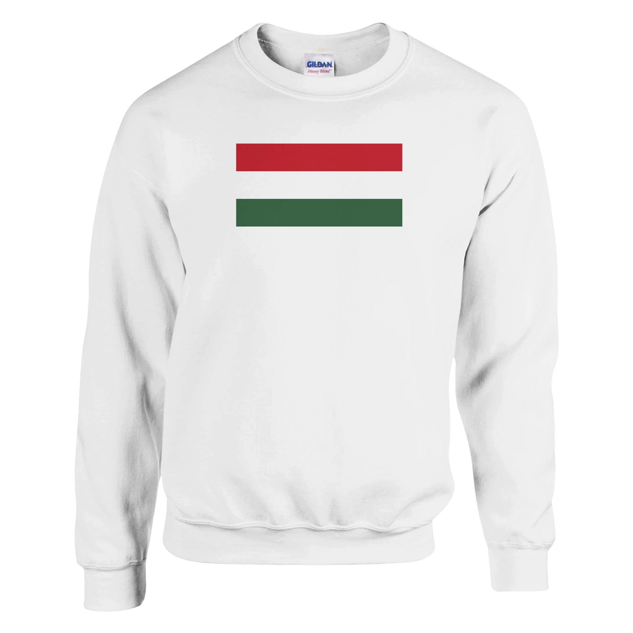 Sweat-shirt Drapeau de la Hongrie en coton et polyester, avec des coutures renforcées et une coupe classique, idéal pour un style décontracté.