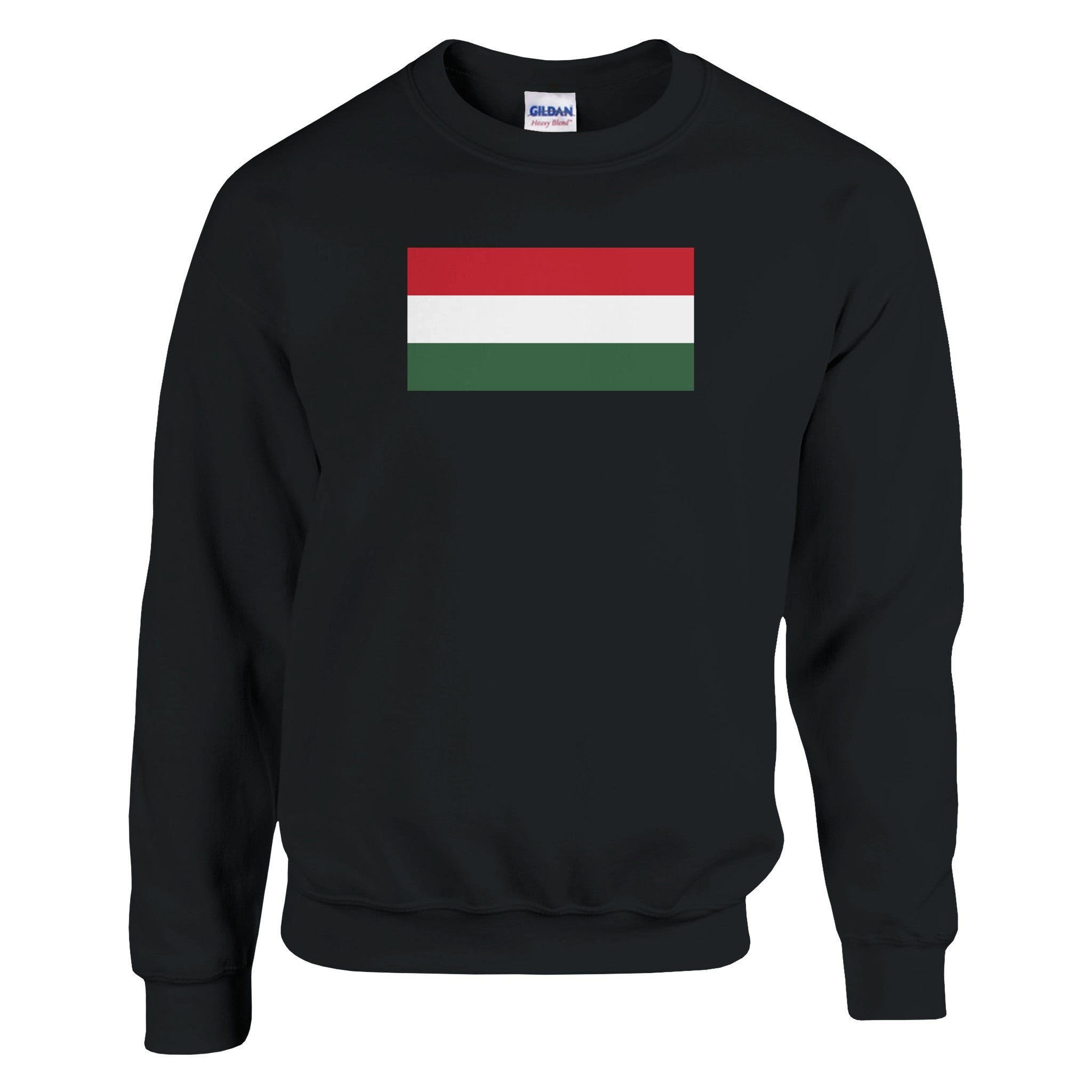 Sweat-shirt Drapeau de la Hongrie en coton et polyester, avec des coutures renforcées et une coupe classique, idéal pour un style décontracté.