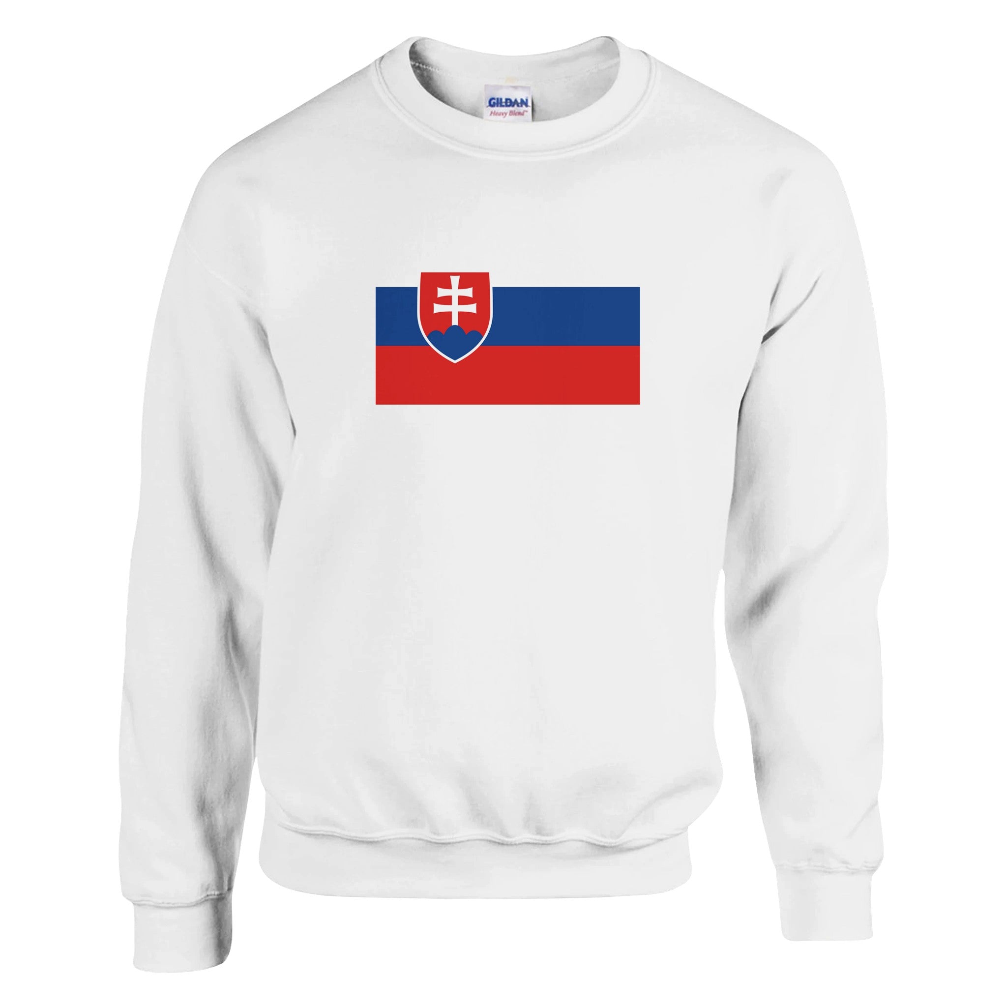 Sweat-shirt Drapeau de la Slovaquie en coton et polyester, avec des coutures renforcées et une coupe classique, idéal pour un style décontracté.