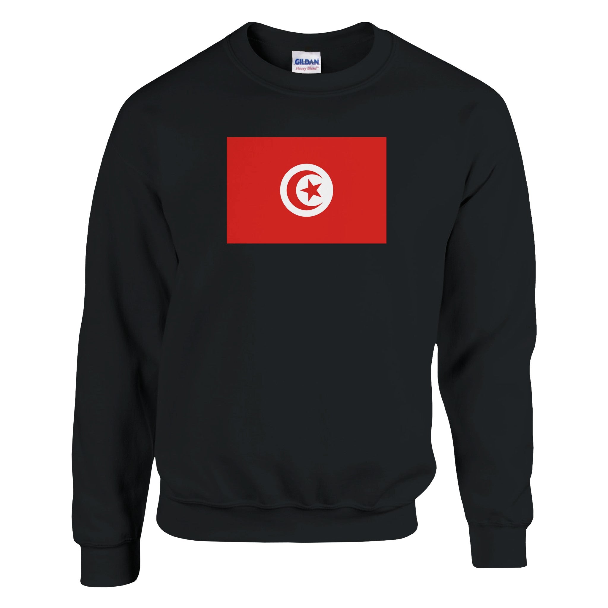 Sweat-shirt Drapeau de la Tunisie en coton et polyester, avec des coutures renforcées et une coupe classique, idéal pour un style décontracté.