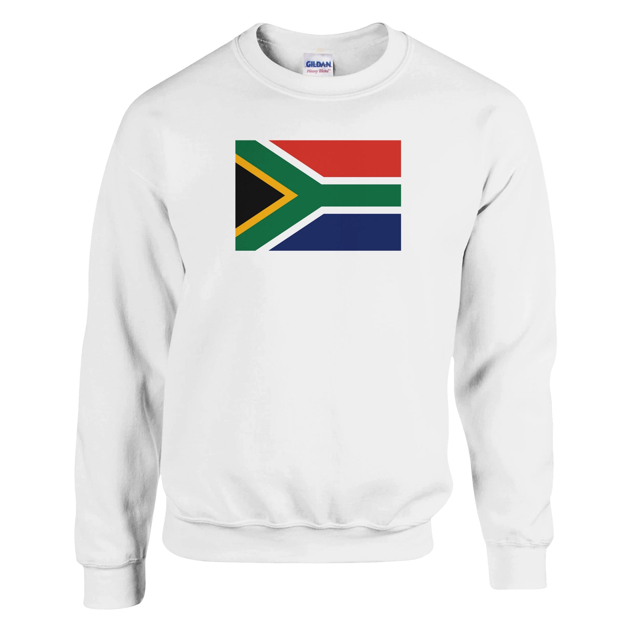 Sweat-shirt Drapeau de l'Afrique du Sud en coton et polyester, avec des coutures renforcées et une coupe classique, parfait pour un style décontracté.