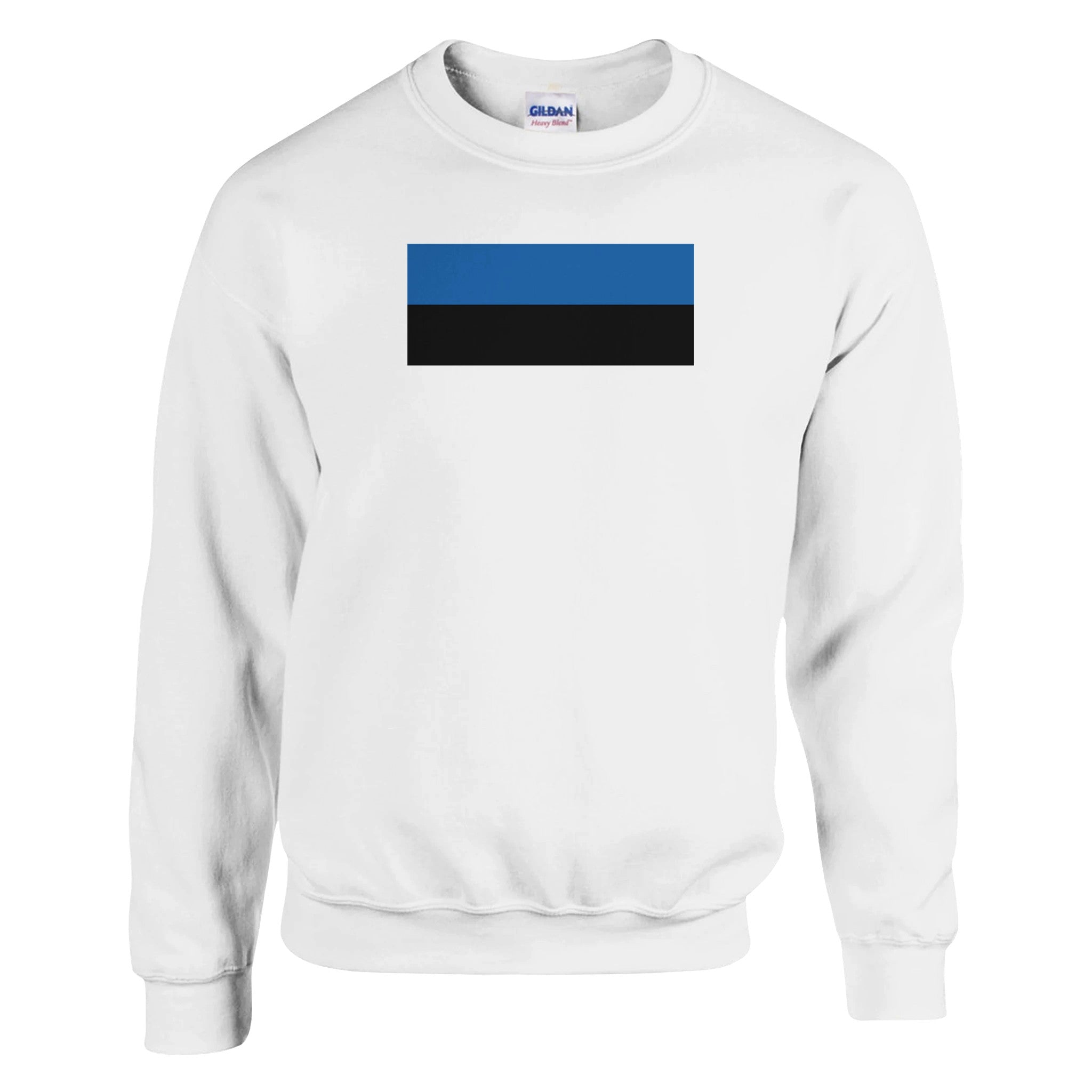 Sweat-shirt Drapeau de l'Estonie en coton et polyester, avec des coutures renforcées et un design classique.