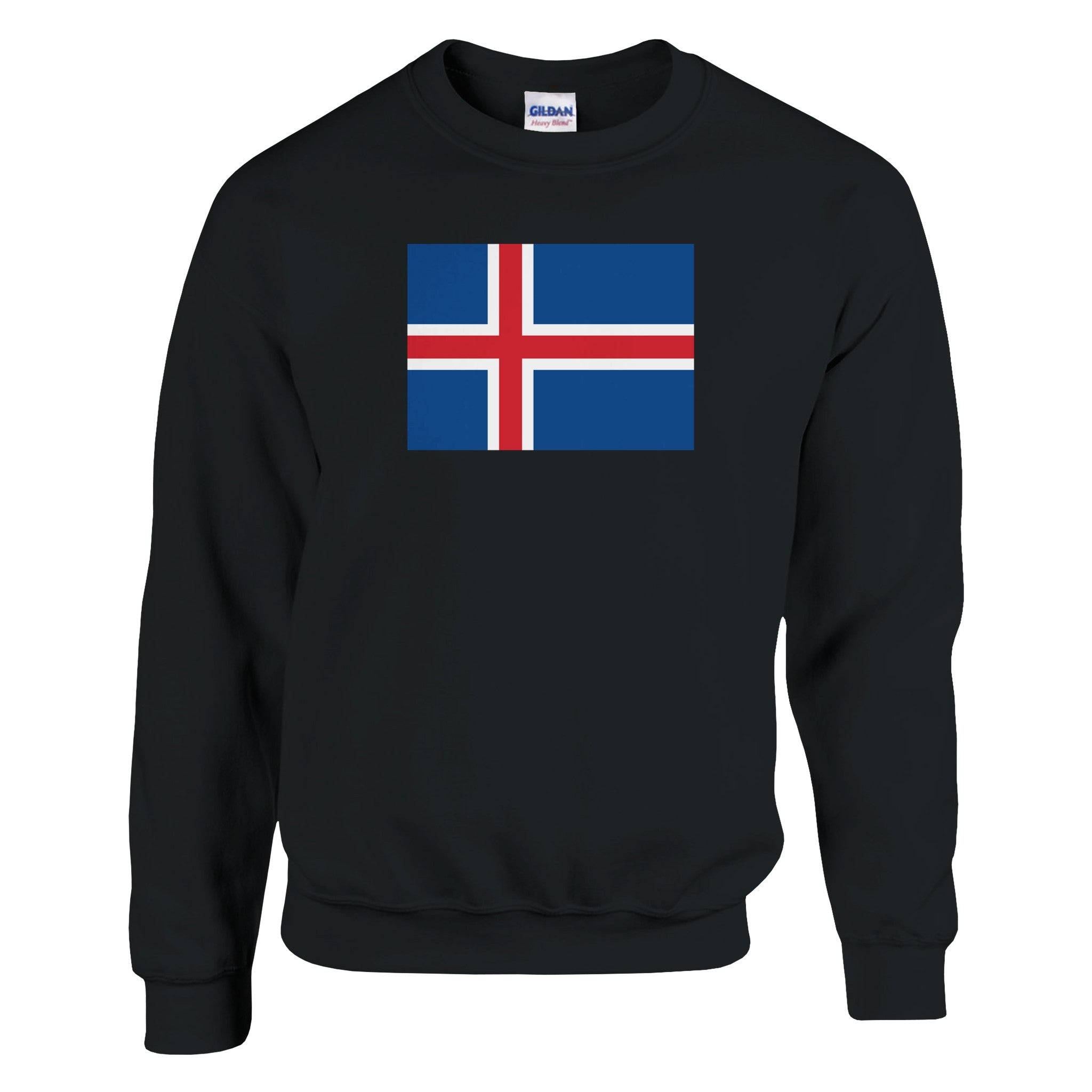 Sweat-shirt Drapeau de l'Islande en coton et polyester, avec coutures renforcées et côtes élastiques, disponible en plusieurs tailles.