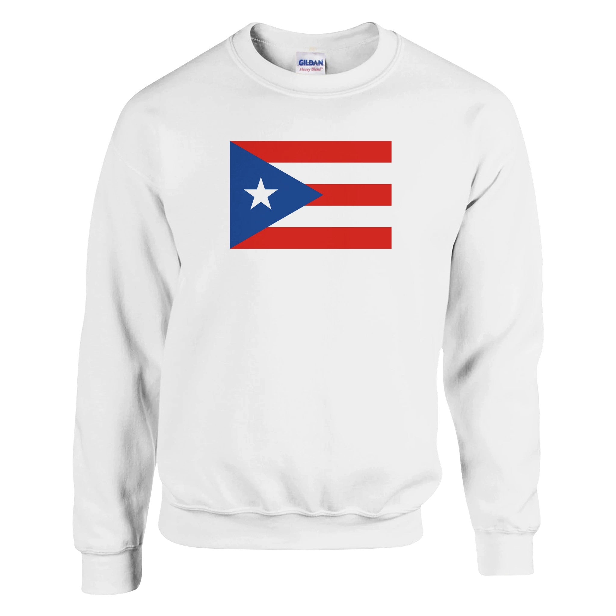 Sweat-shirt Drapeau de Porto Rico en coton et polyester, avec une coupe classique et des détails de couture renforcés.