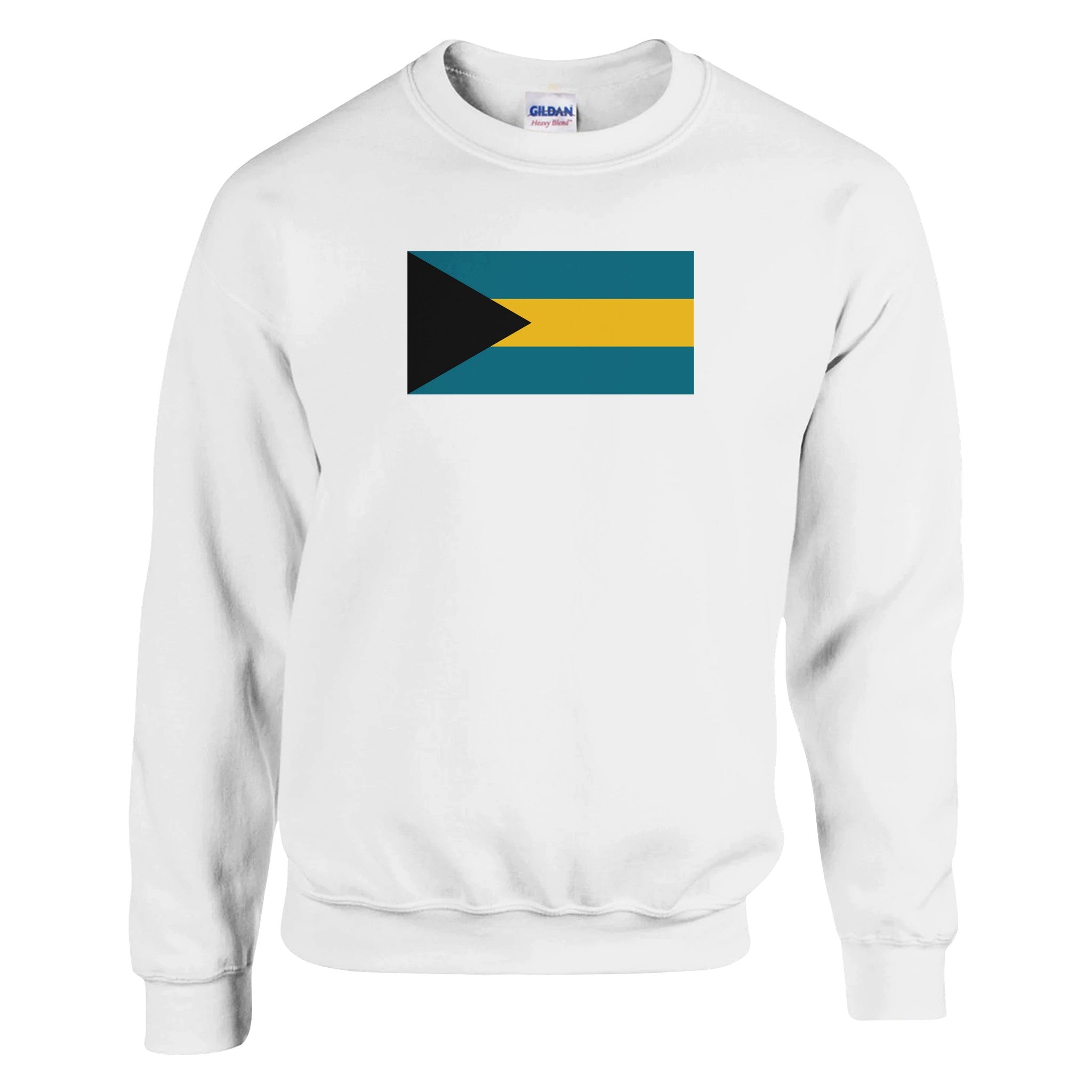 Sweat-shirt Drapeau des Bahamas en coton et polyester, avec des coutures renforcées et une coupe classique, parfait pour un style décontracté.