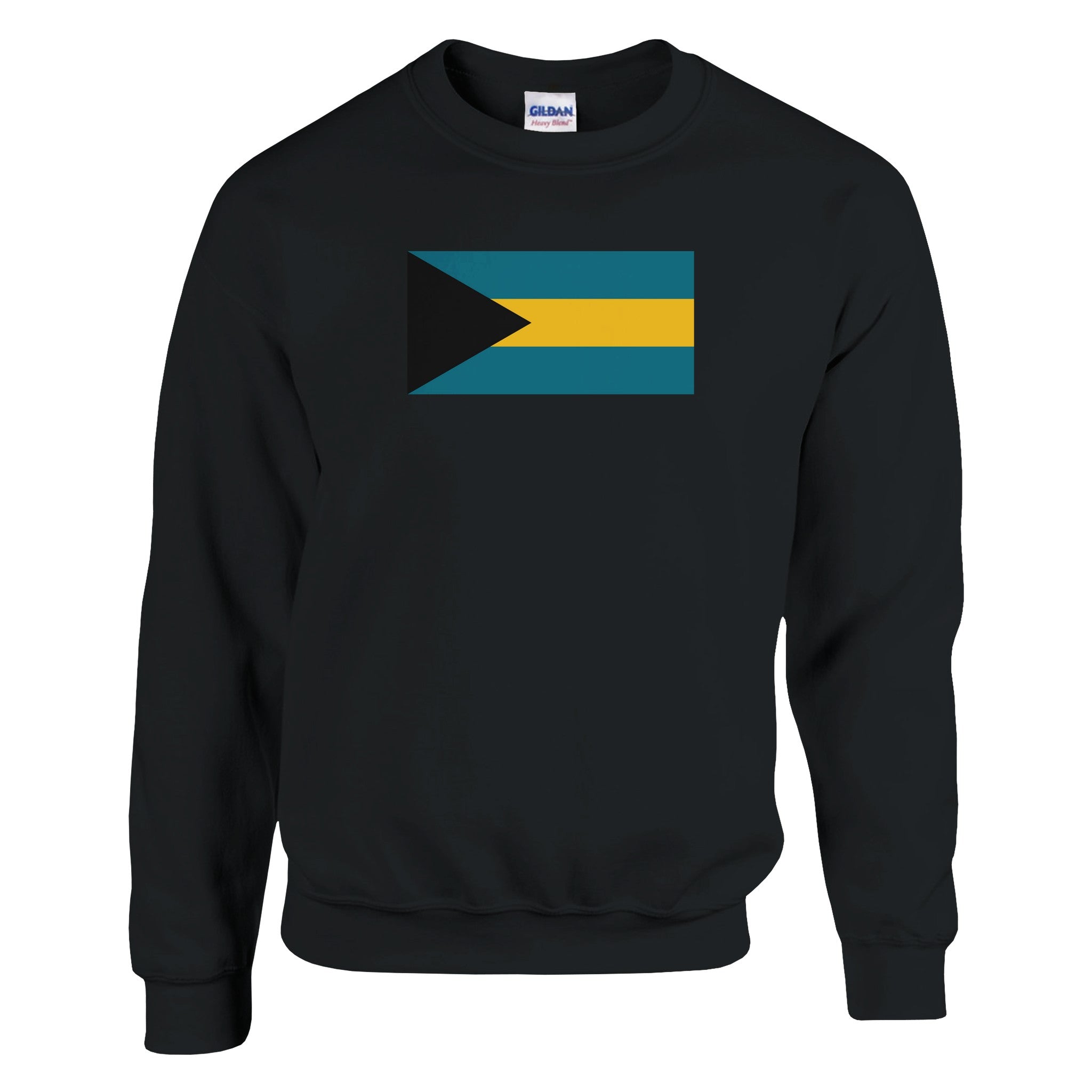 Sweat-shirt Drapeau des Bahamas en coton et polyester, avec des coutures renforcées et une coupe classique, parfait pour un style décontracté.