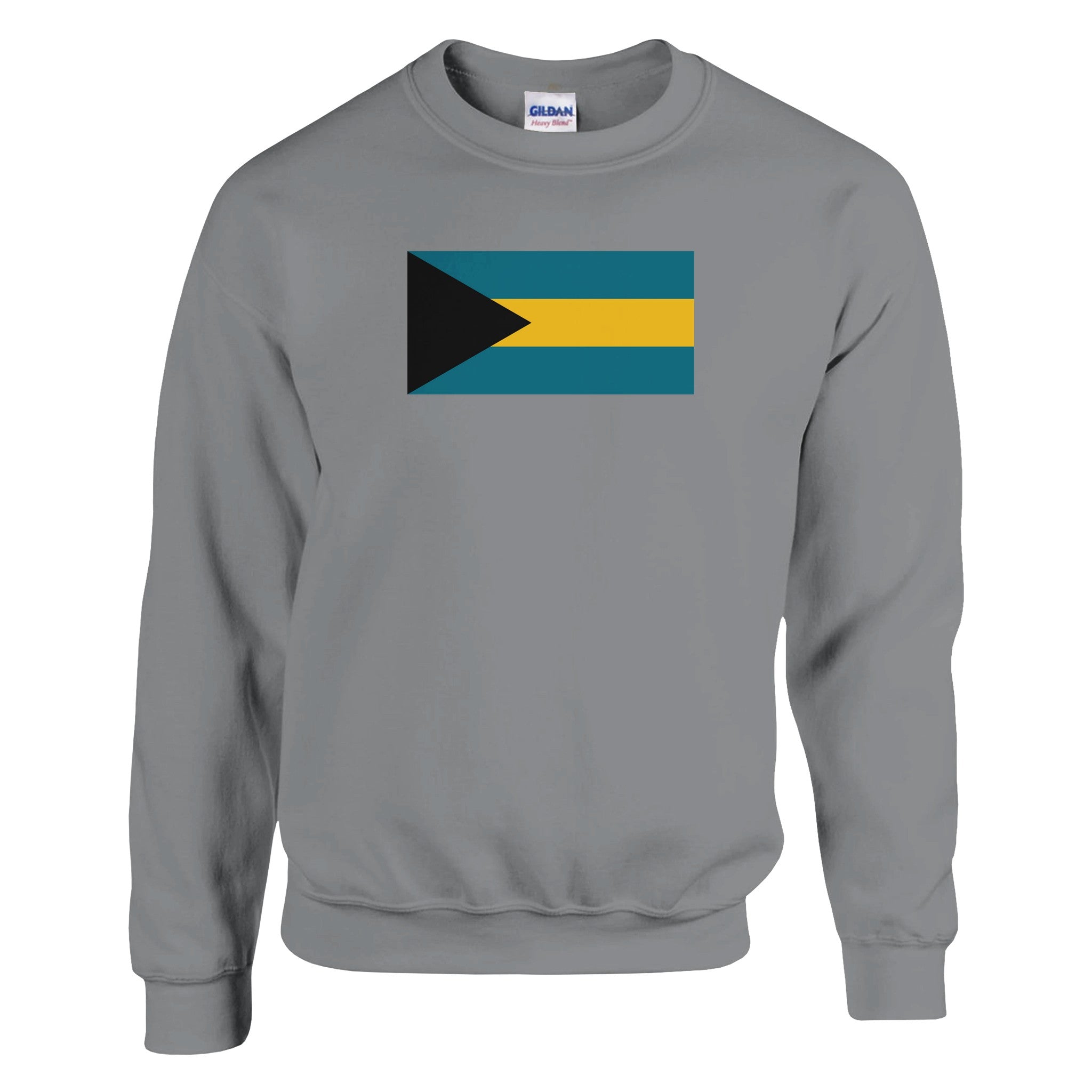 Sweat-shirt Drapeau des Bahamas en coton et polyester, avec des coutures renforcées et une coupe classique, parfait pour un style décontracté.