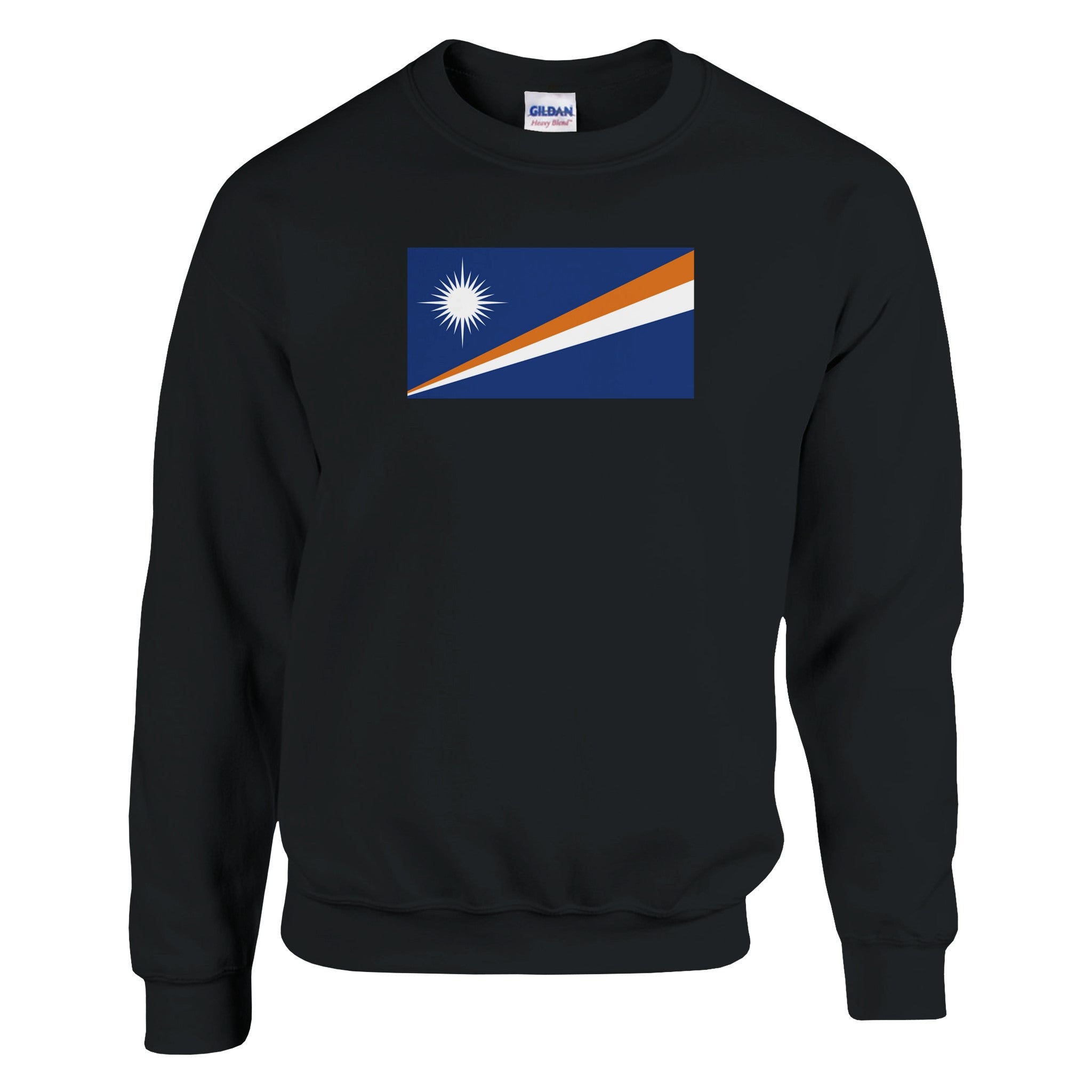 Sweat-shirt Drapeau des Îles Marshall en coton et polyester, avec des coutures renforcées et une coupe classique, idéal pour un style décontracté.