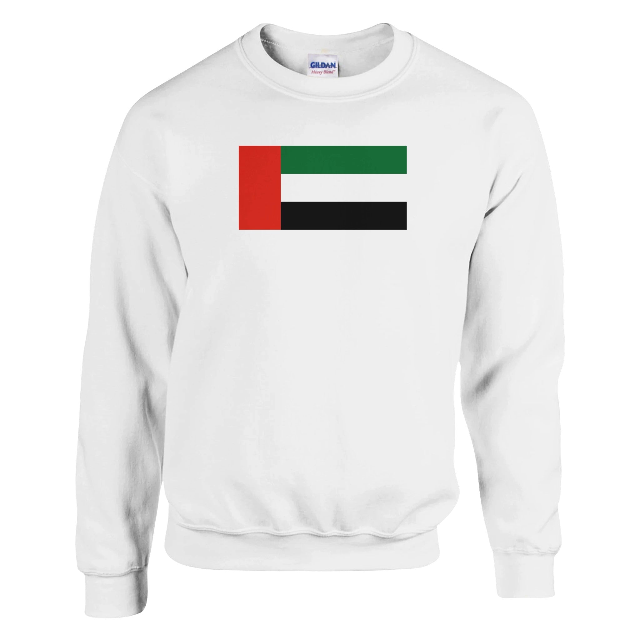 Sweat-shirt Drapeau des Émirats arabes unis en coton et polyester, avec des coutures renforcées et une coupe classique.