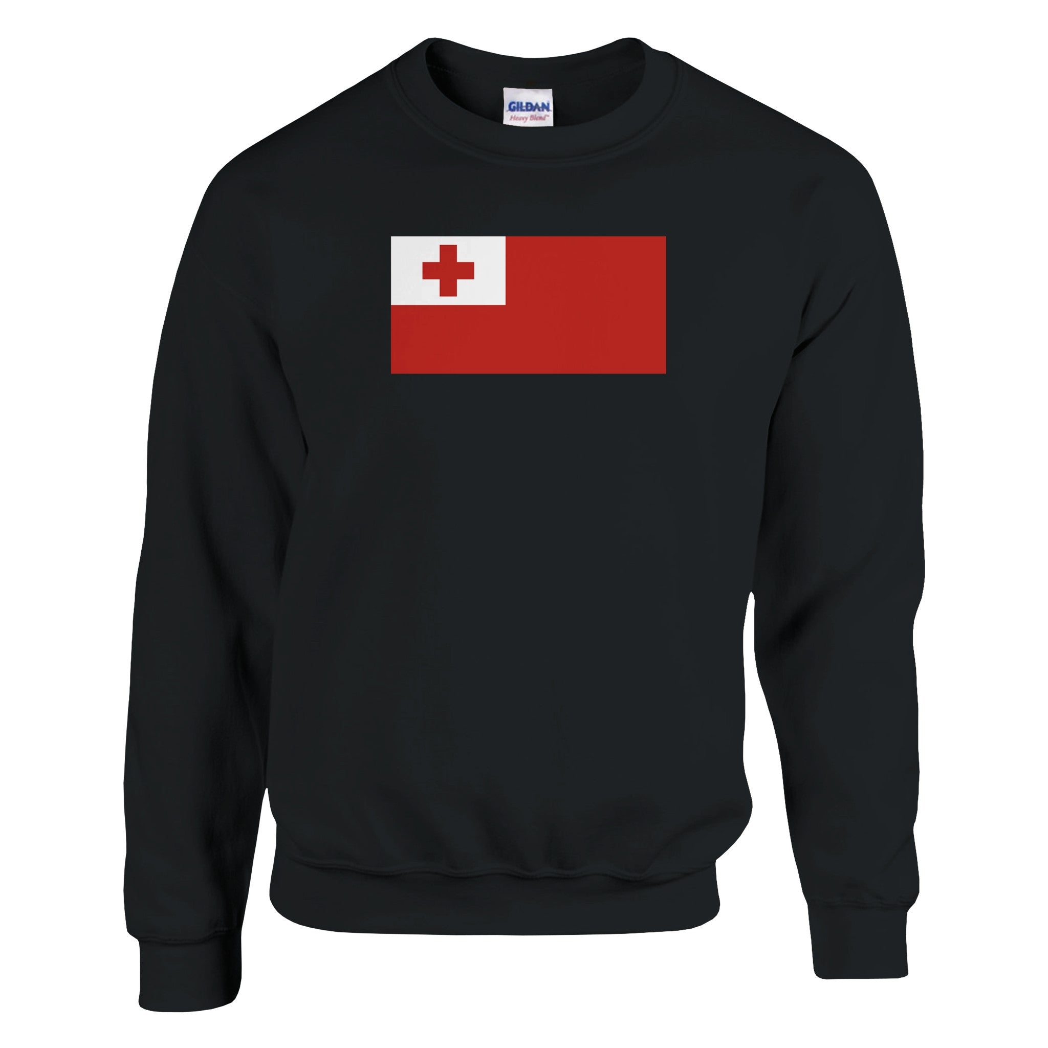 Sweat-shirt Drapeau des Tonga en coton et polyester, avec coutures renforcées et coupe classique, disponible en plusieurs tailles.