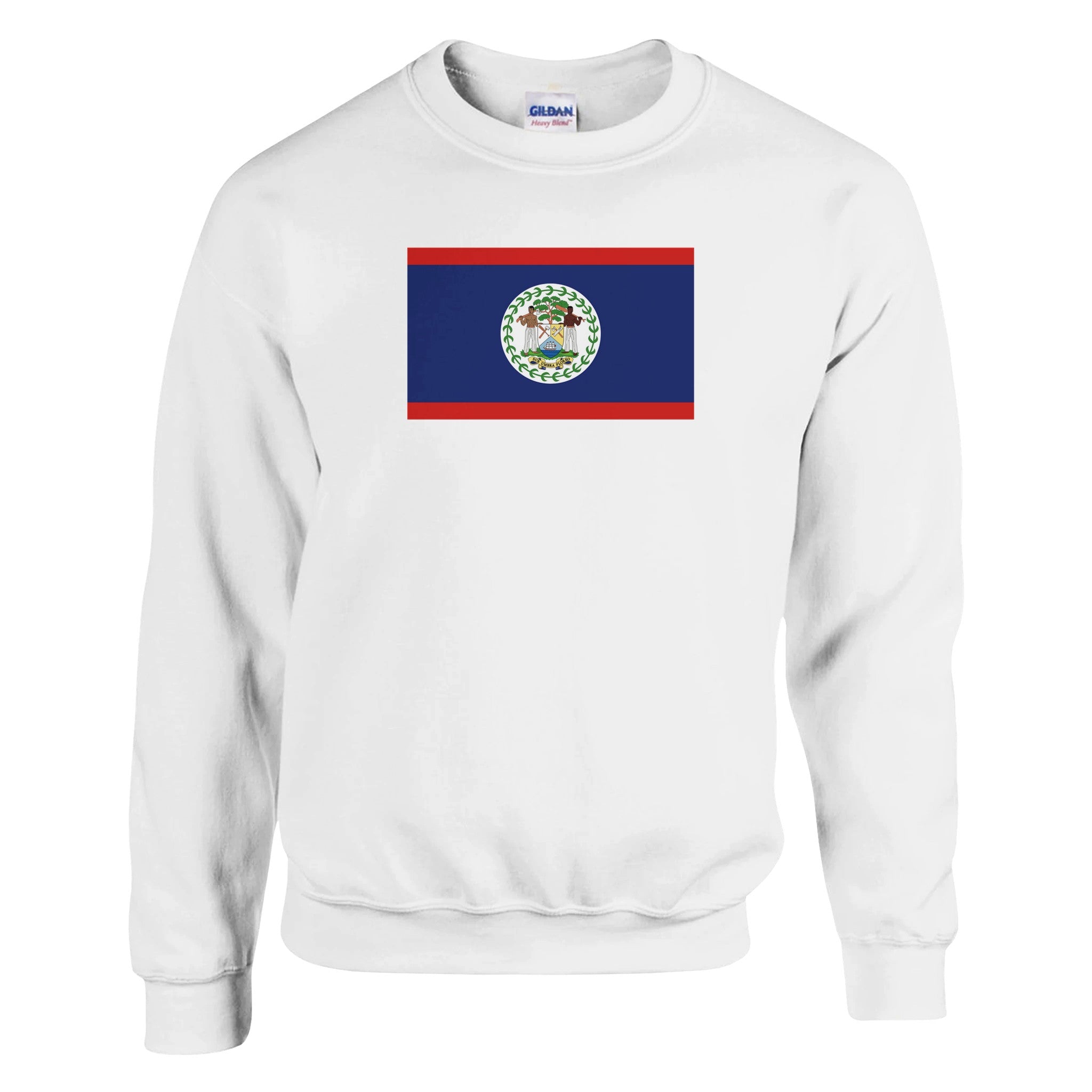 Sweat-shirt Drapeau du Belize en coton et polyester, avec des détails de couture et un design classique.