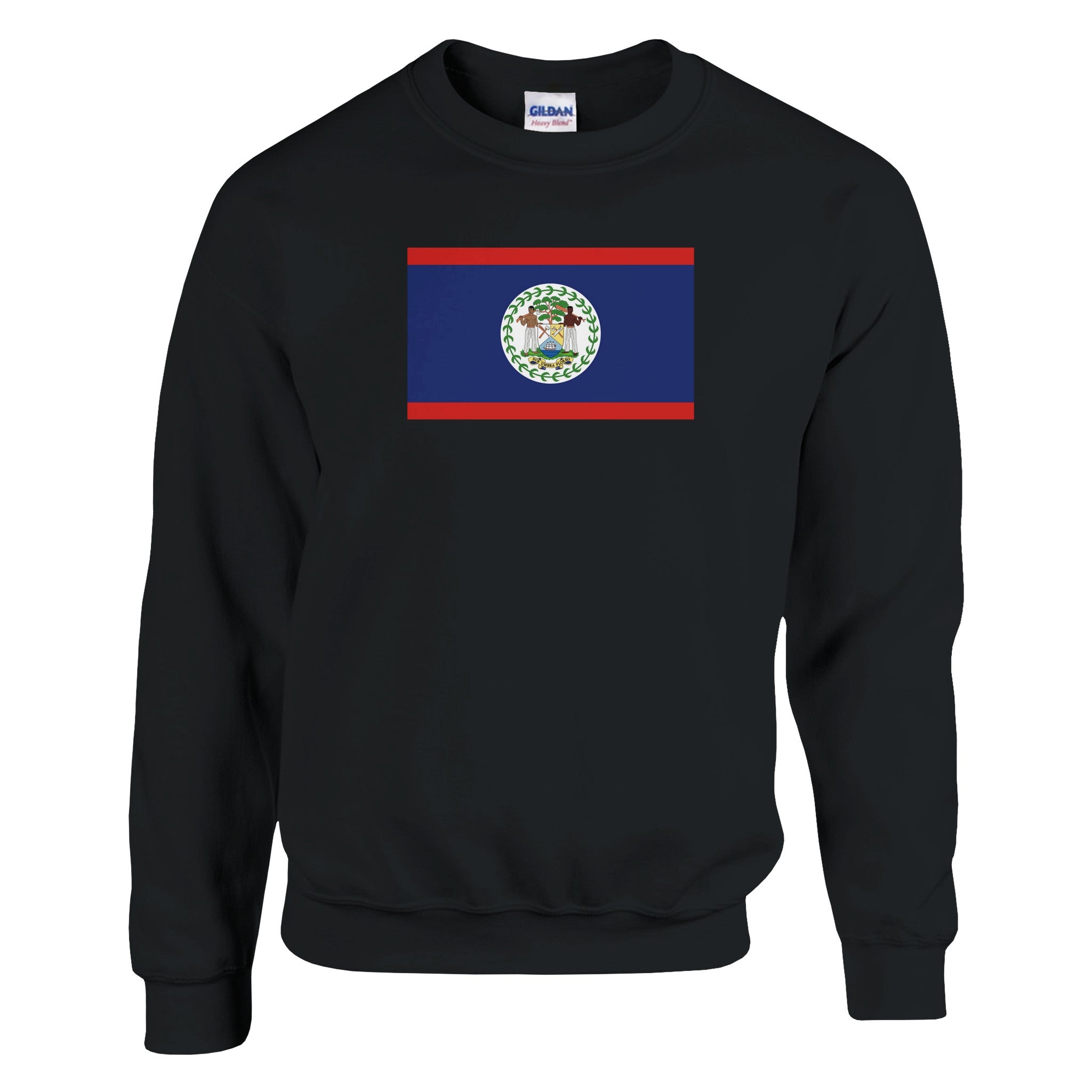 Sweat-shirt Drapeau du Belize en coton et polyester, avec des détails de couture et un design classique.