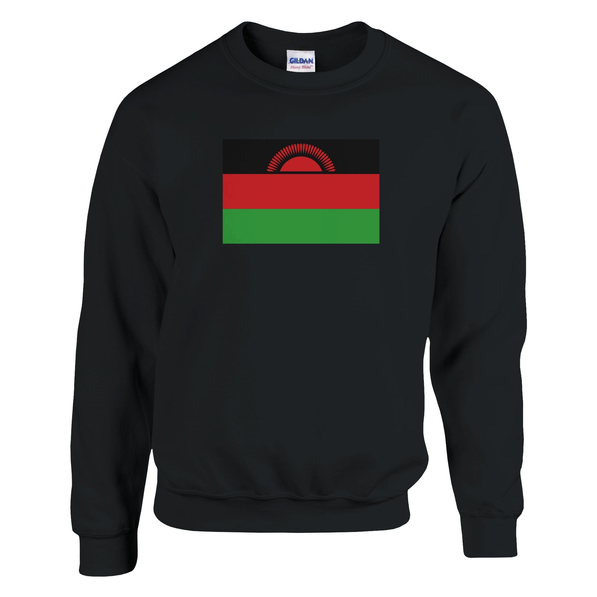 Sweat-shirt Drapeau du Malawi en coton et polyester, avec une coupe classique et des détails de couture soignés.