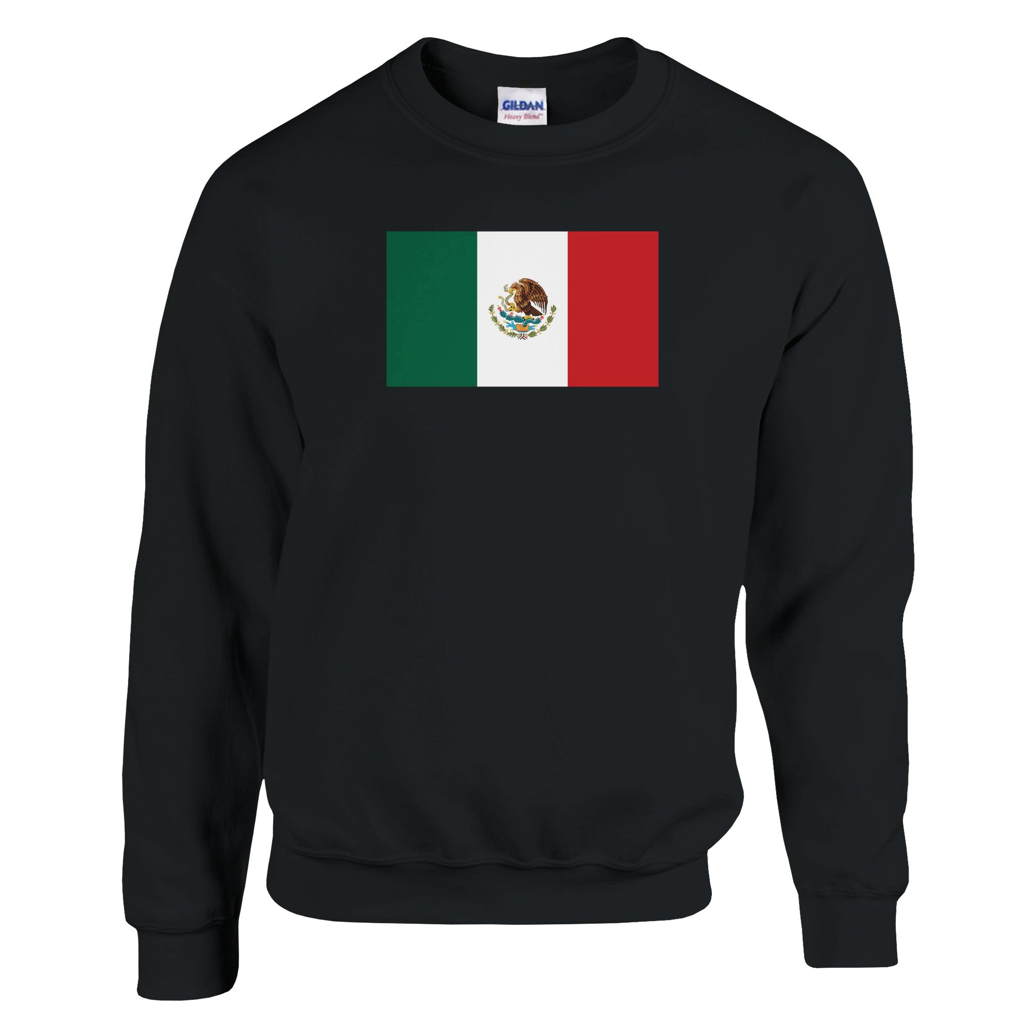 Sweat-shirt Drapeau du Mexique en coton et polyester, avec des coutures renforcées et une coupe classique, parfait pour un style décontracté.