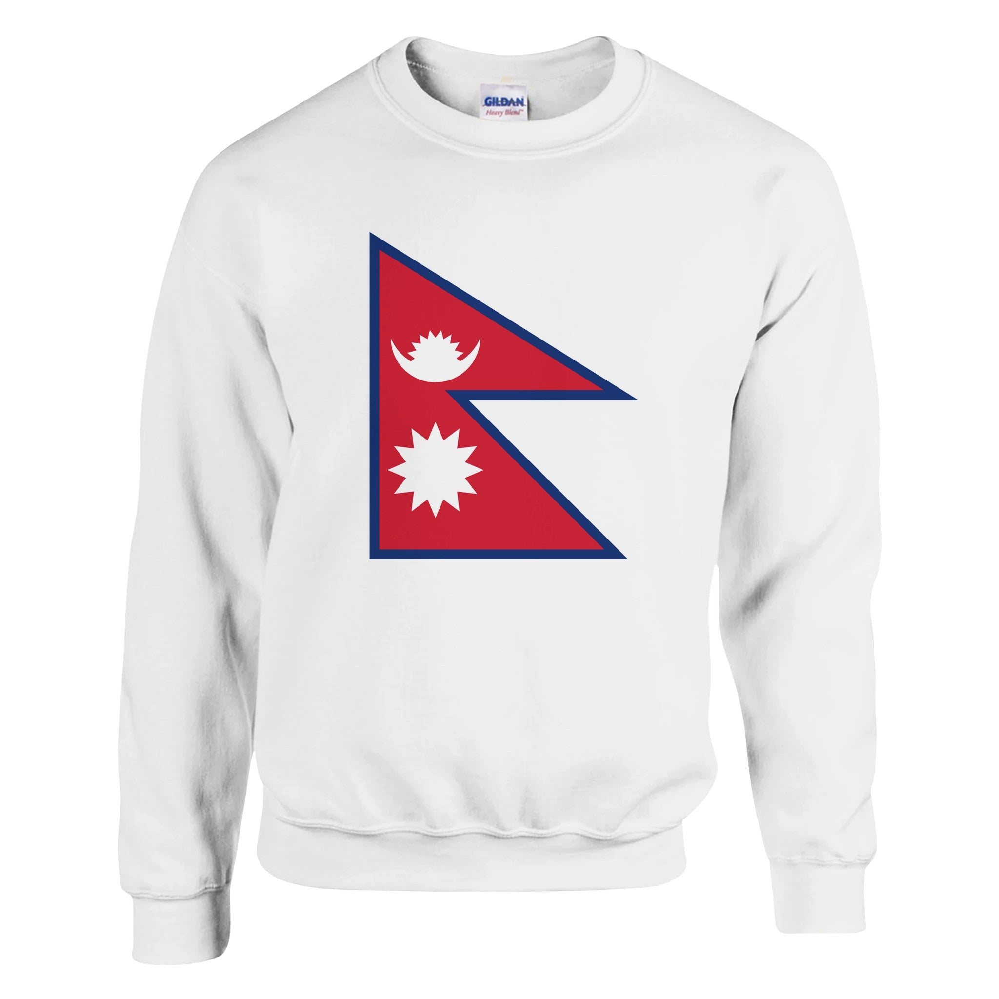 Sweat-shirt Drapeau du Népal en coton et polyester, avec une coupe classique et des détails de couture soignés.