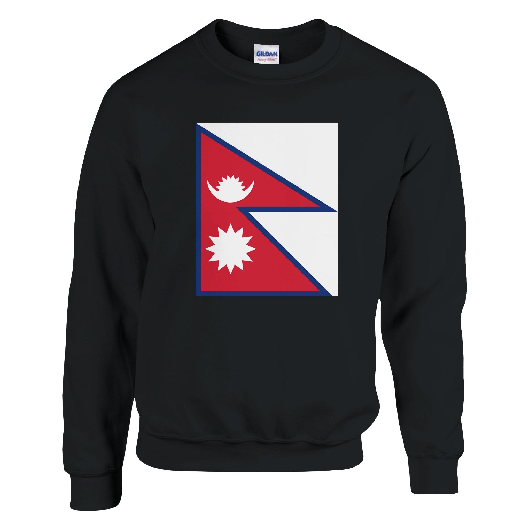 Sweat-shirt Drapeau du Népal en coton et polyester, avec une coupe classique et des détails de couture soignés.