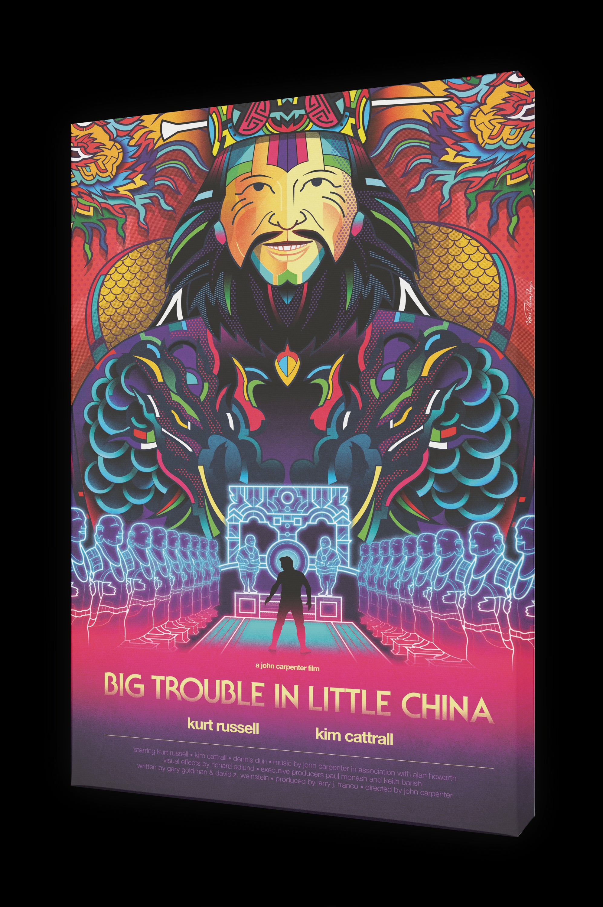 Tableau BIG TROUBLE IN LITTLE CHINA by VAN ORTON, a vibrant limited edition artwork printed on fine arts paper.