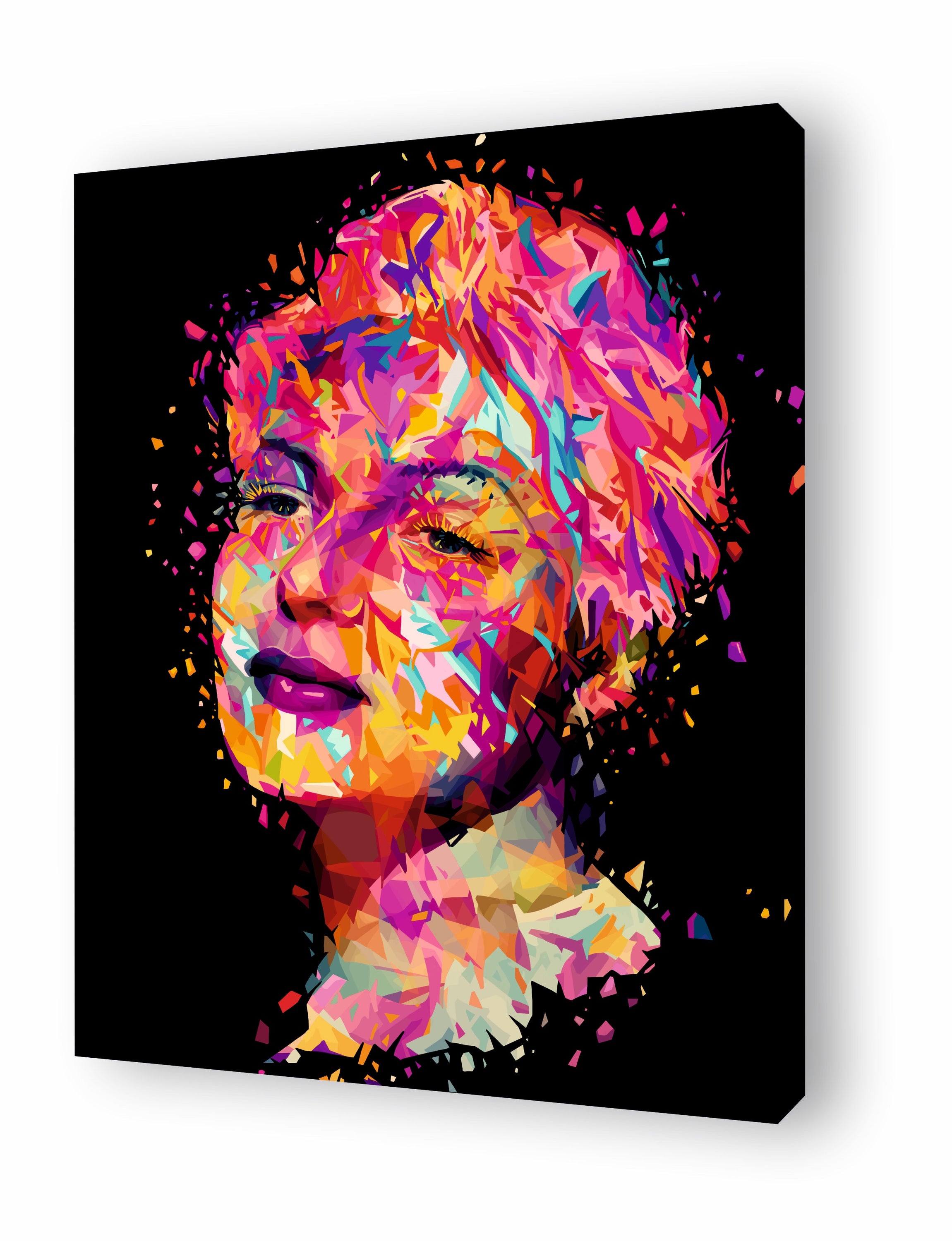 Tableau RITA HAYWORTH by Alessandro Pautasso, featuring vibrant vector art and mixed media elements, showcasing the iconic actress.