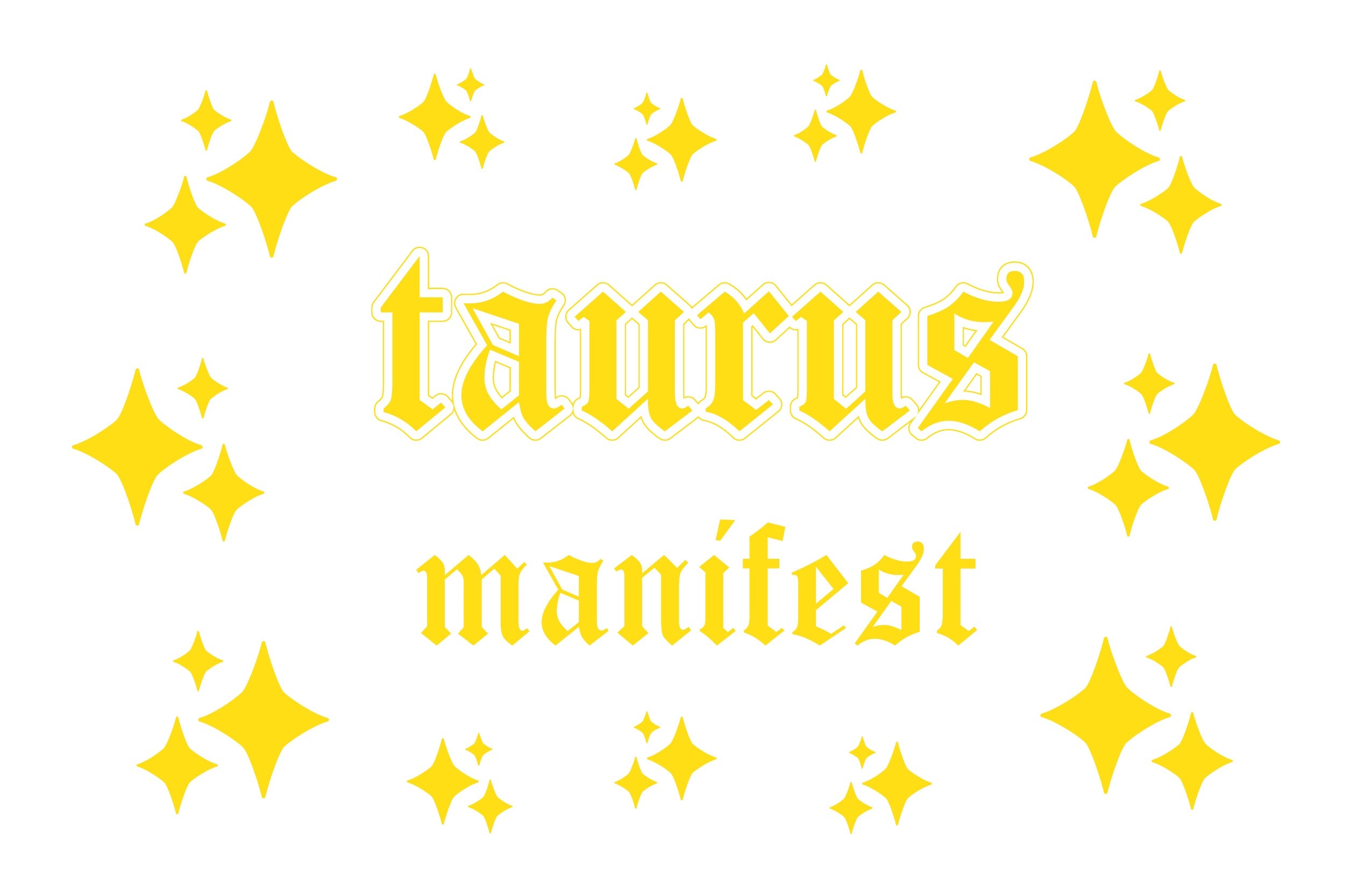 A collection of Taurus Horoscope Mirror Stickers on a vinyl sheet, featuring elegant designs and symbols representing the Taurus zodiac sign.