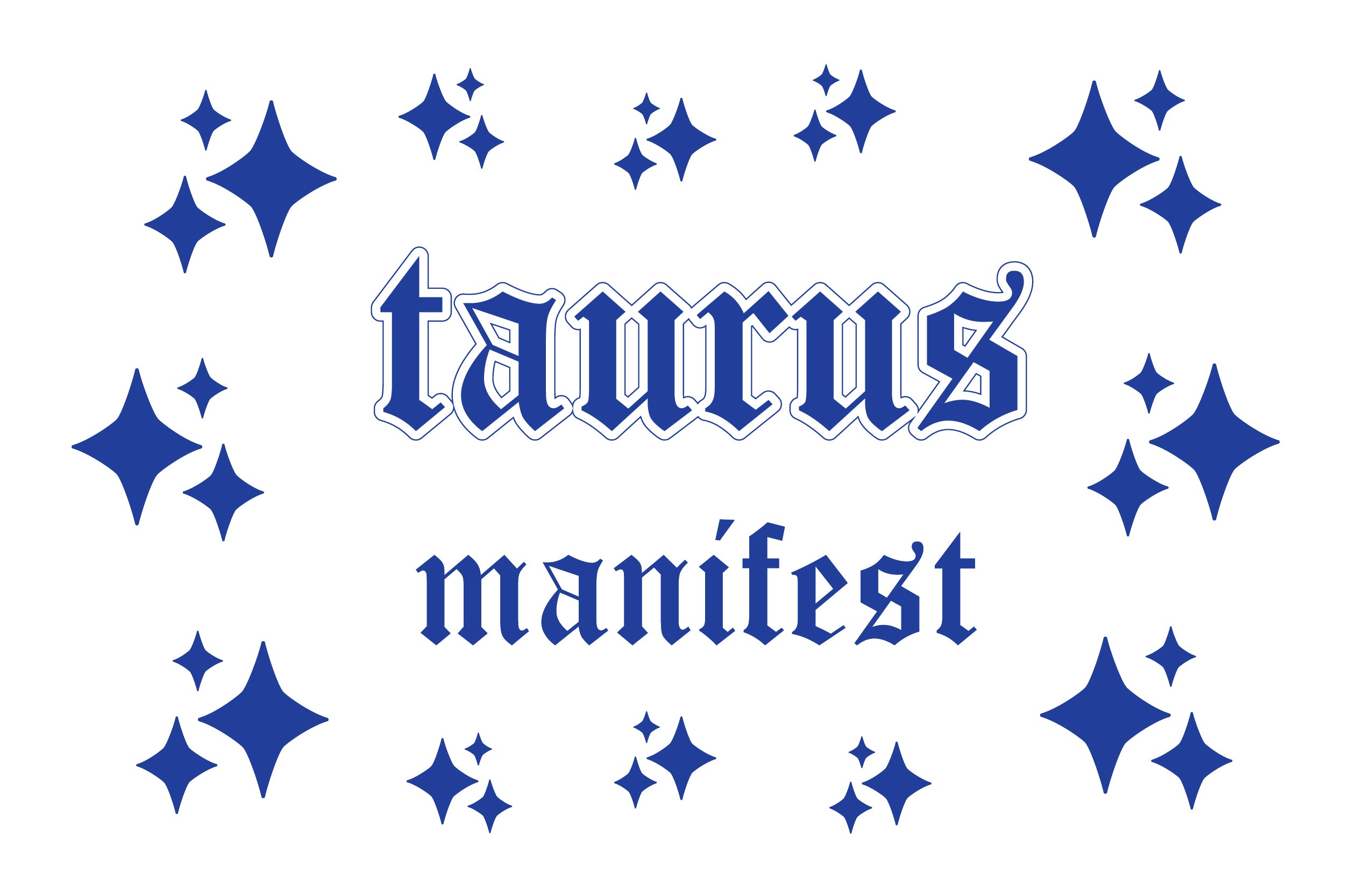 A collection of Taurus Horoscope Mirror Stickers on a vinyl sheet, featuring elegant designs and symbols representing the Taurus zodiac sign.