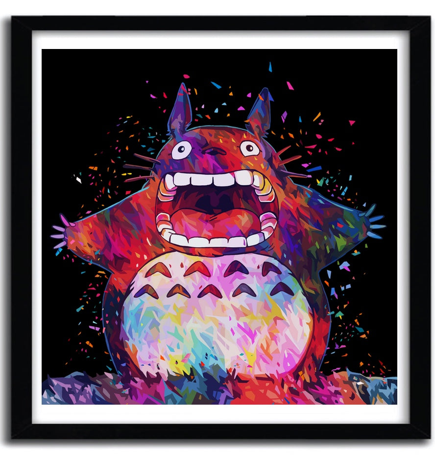 Limited edition art print 'Totoro' by Alessandro Pautasso on fine arts paper, showcasing vibrant colors and intricate details.