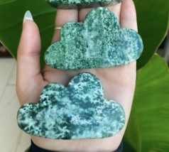 A unique Tree Agate Crystal Cloud, showcasing its natural patterns and self-standing design, perfect for display.