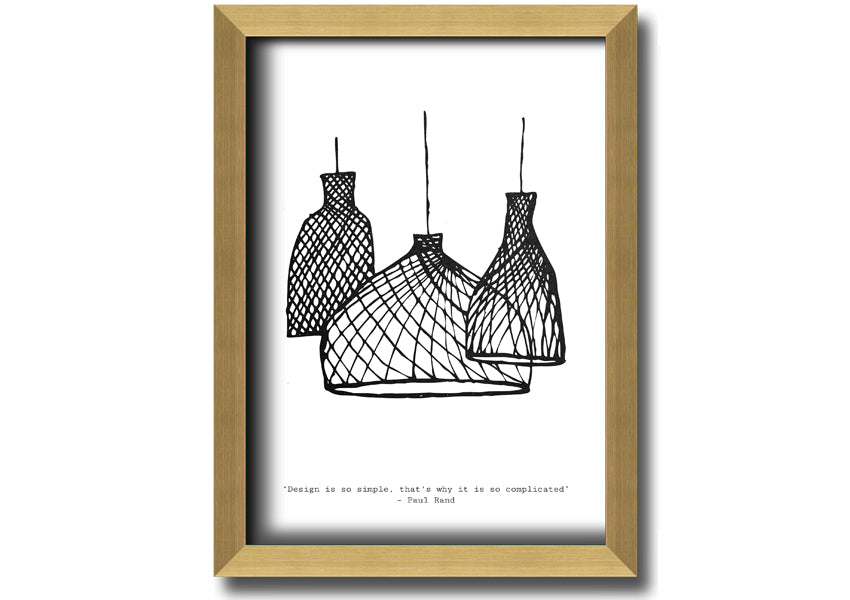 A stylish trio of handmade lampshades in various frame colors, ready to hang.