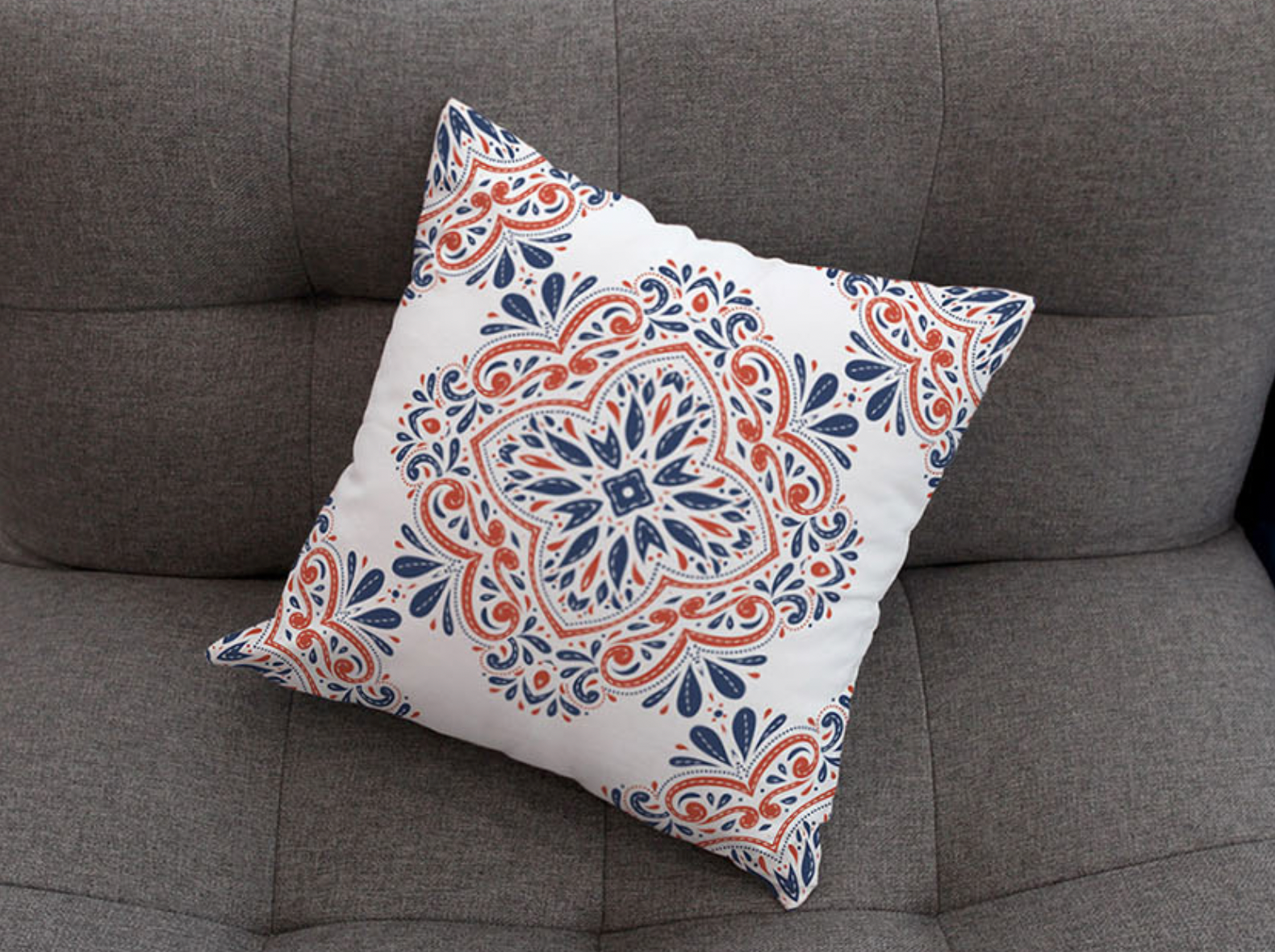 Türkiye Blossom double-sided cushion in vibrant colors, showcasing its high-quality microfiber fabric and stylish design.