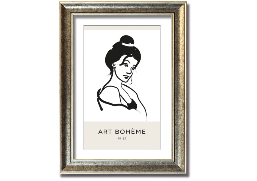 A beautifully framed print titled 'Tyed Up Hair', showcasing intricate details and available in various frame colors, ready to hang.