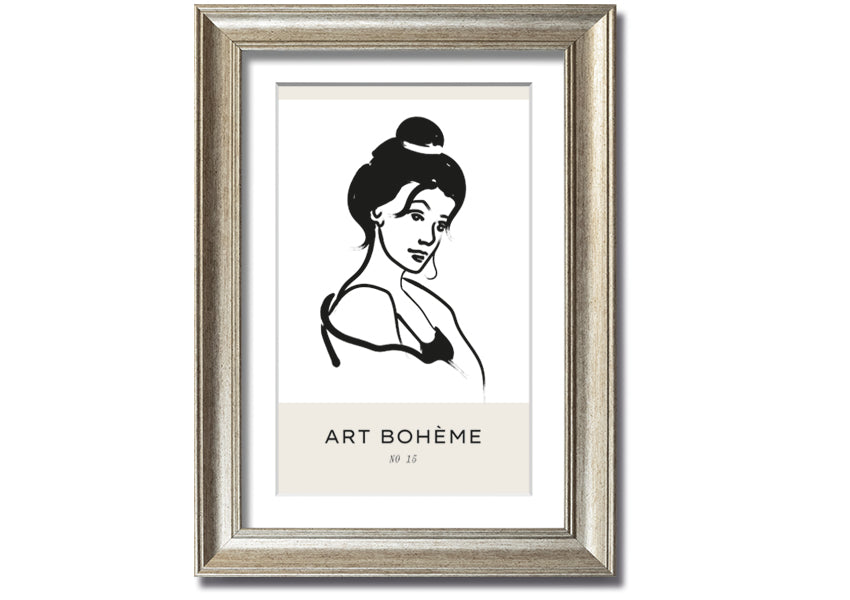 A beautifully framed print titled 'Tyed Up Hair', showcasing intricate details and available in various frame colors, ready to hang.