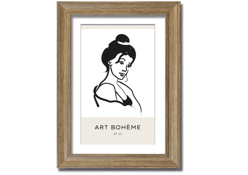 A beautifully framed print titled 'Tyed Up Hair', showcasing intricate details and available in various frame colors, ready to hang.