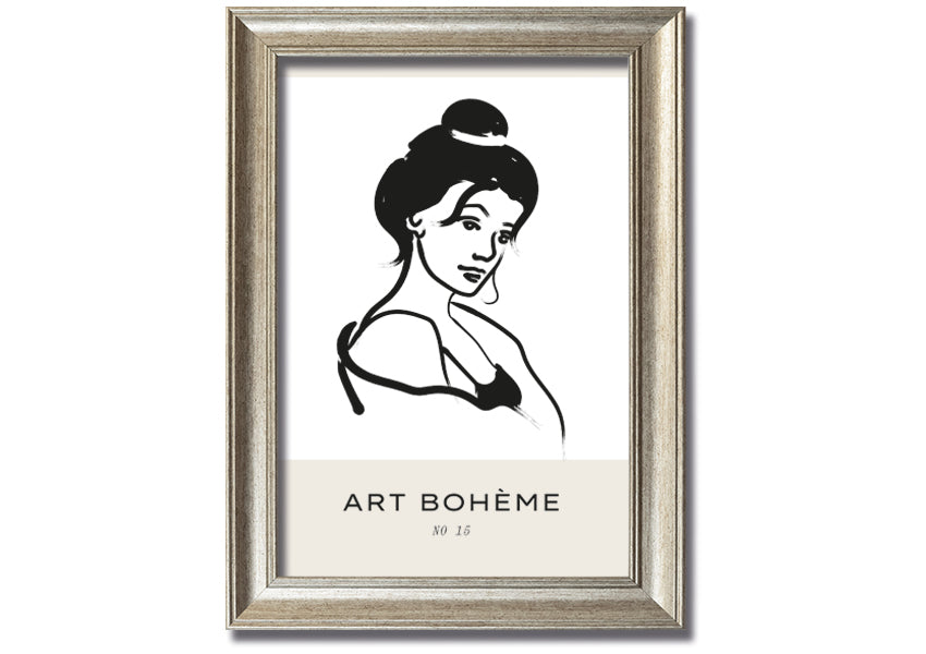 A beautifully framed print titled 'Tyed Up Hair', showcasing intricate details and available in various frame colors, ready to hang.