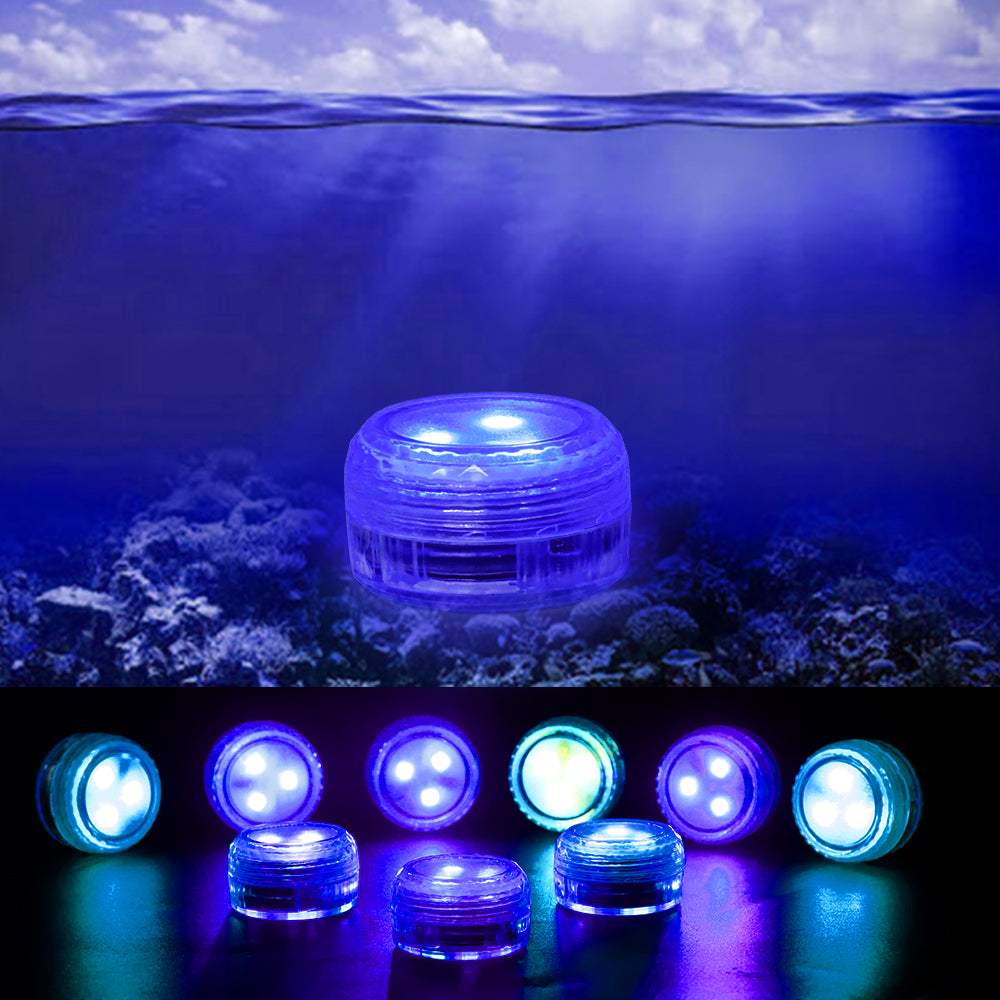 Underwater Pool Lights Submersible 13 LED Light with Suction Cup, showcasing vibrant colors and a unique flower design.