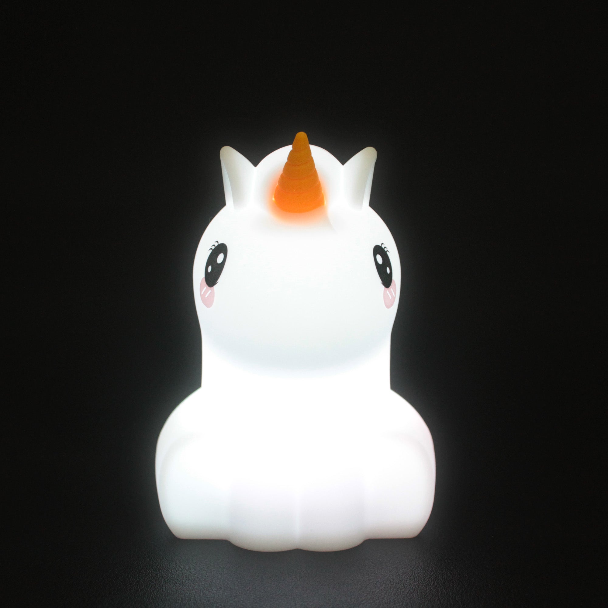 A soft silicone unicorn night light lamp in pastel colors, designed for children's nurseries, featuring a gentle glow and remote control.